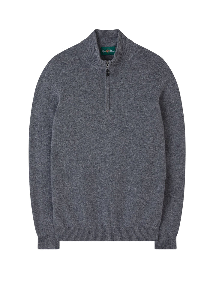 Lammullströja med half zip - Stenströms Store