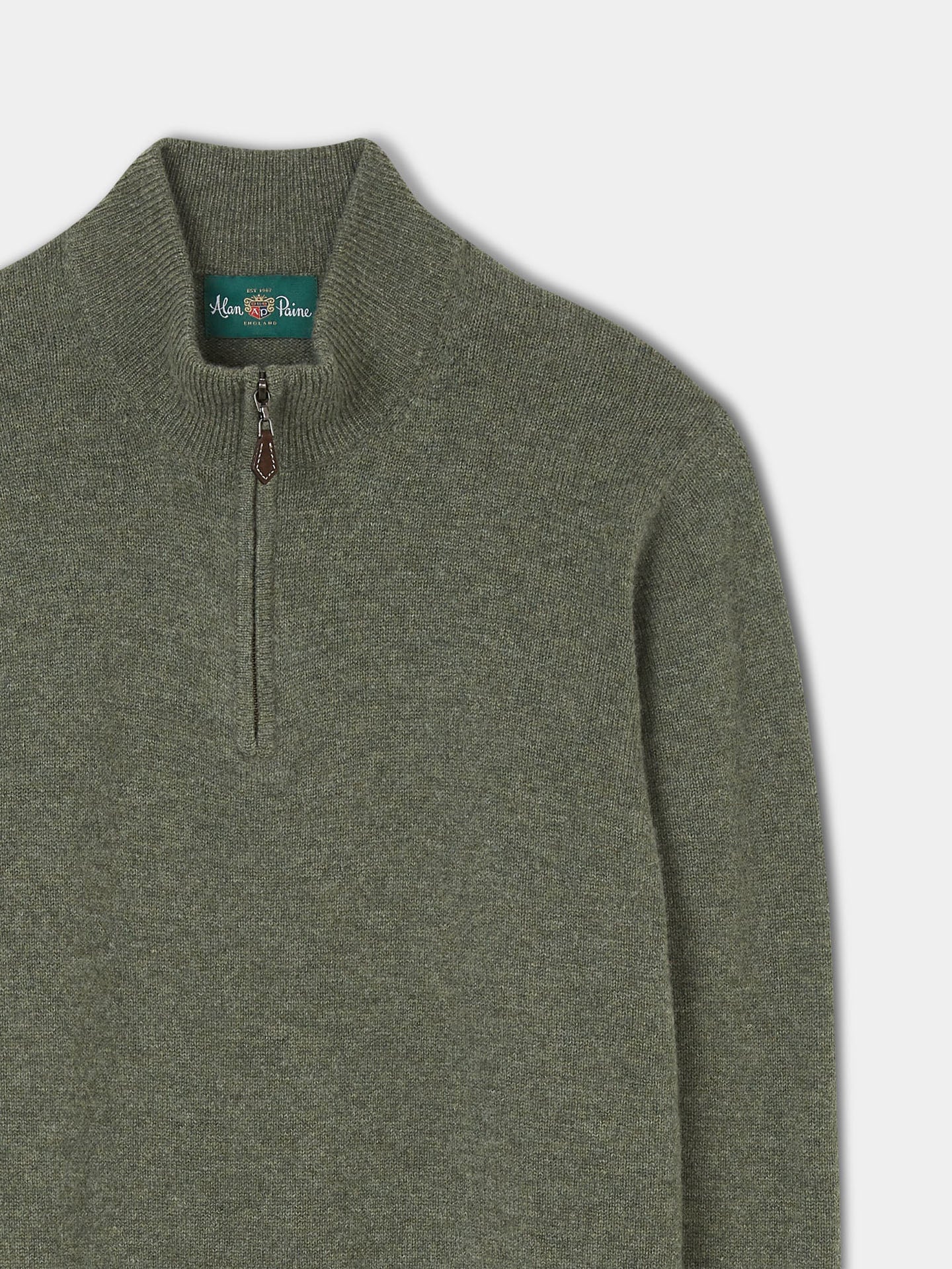 Lammullströja med half zip - Stenströms Store