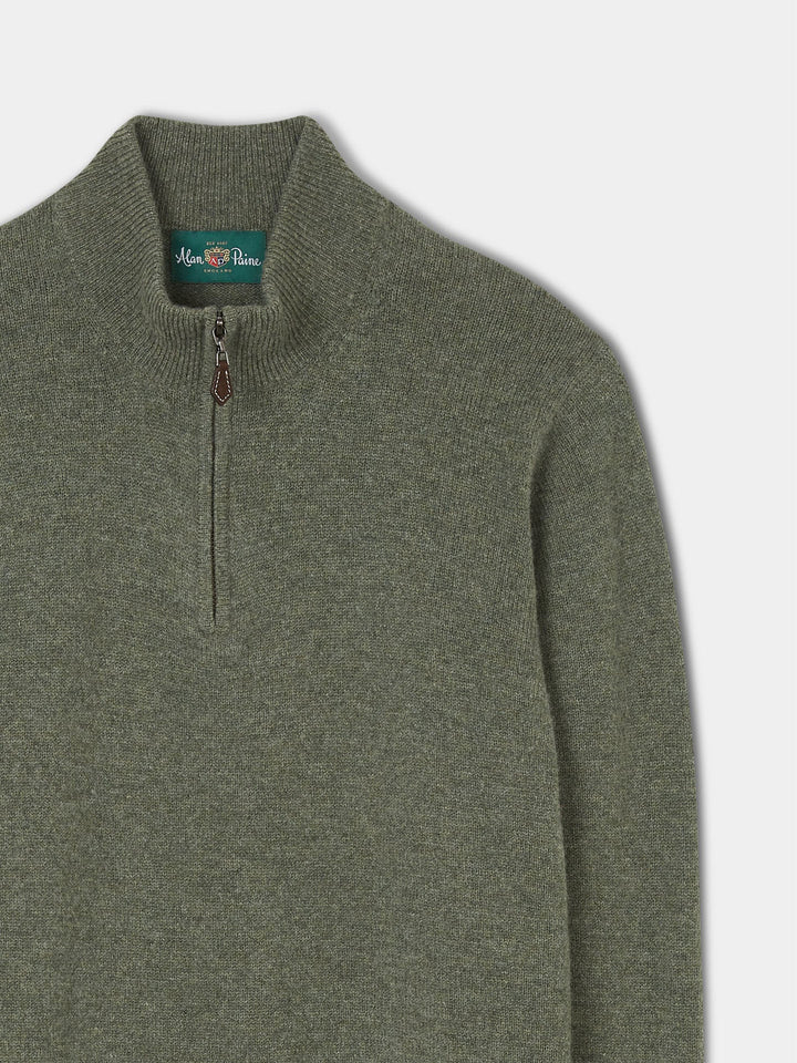 Lammullströja med half zip - Stenströms Store