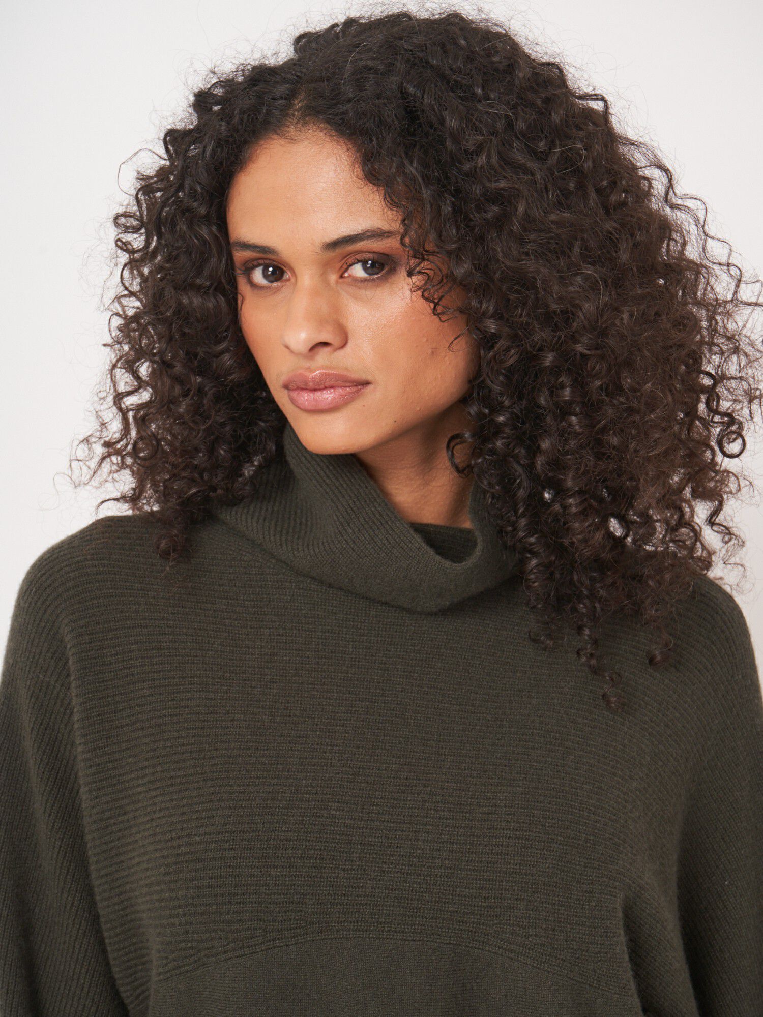 Stickad Cashmere Polotröja