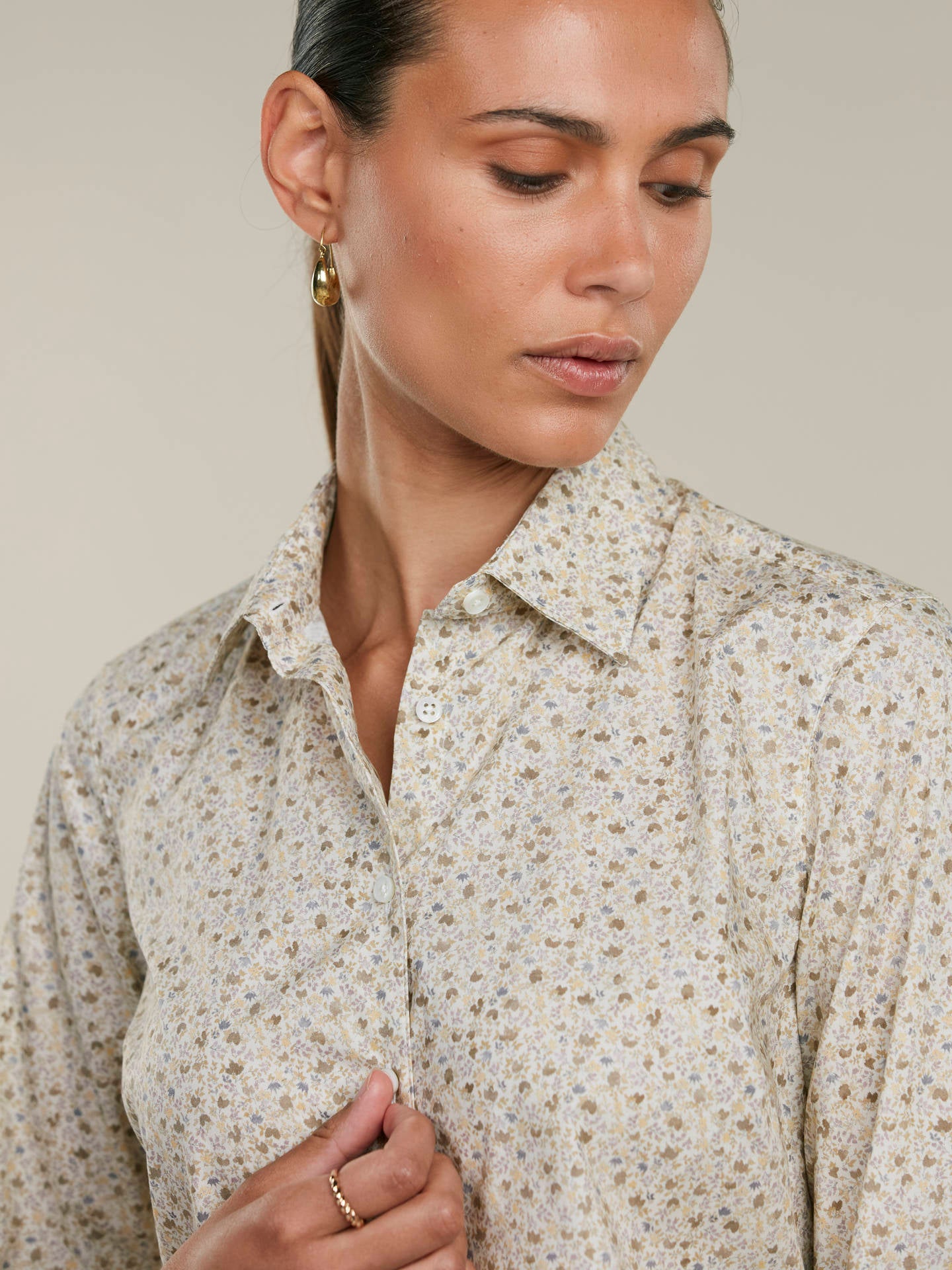 Sofie Regular Blommig Skjorta - Stenströms Store