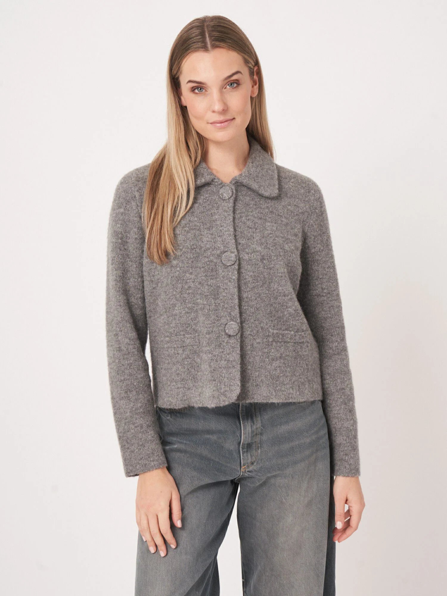 Cropped Bouclé Cardigan