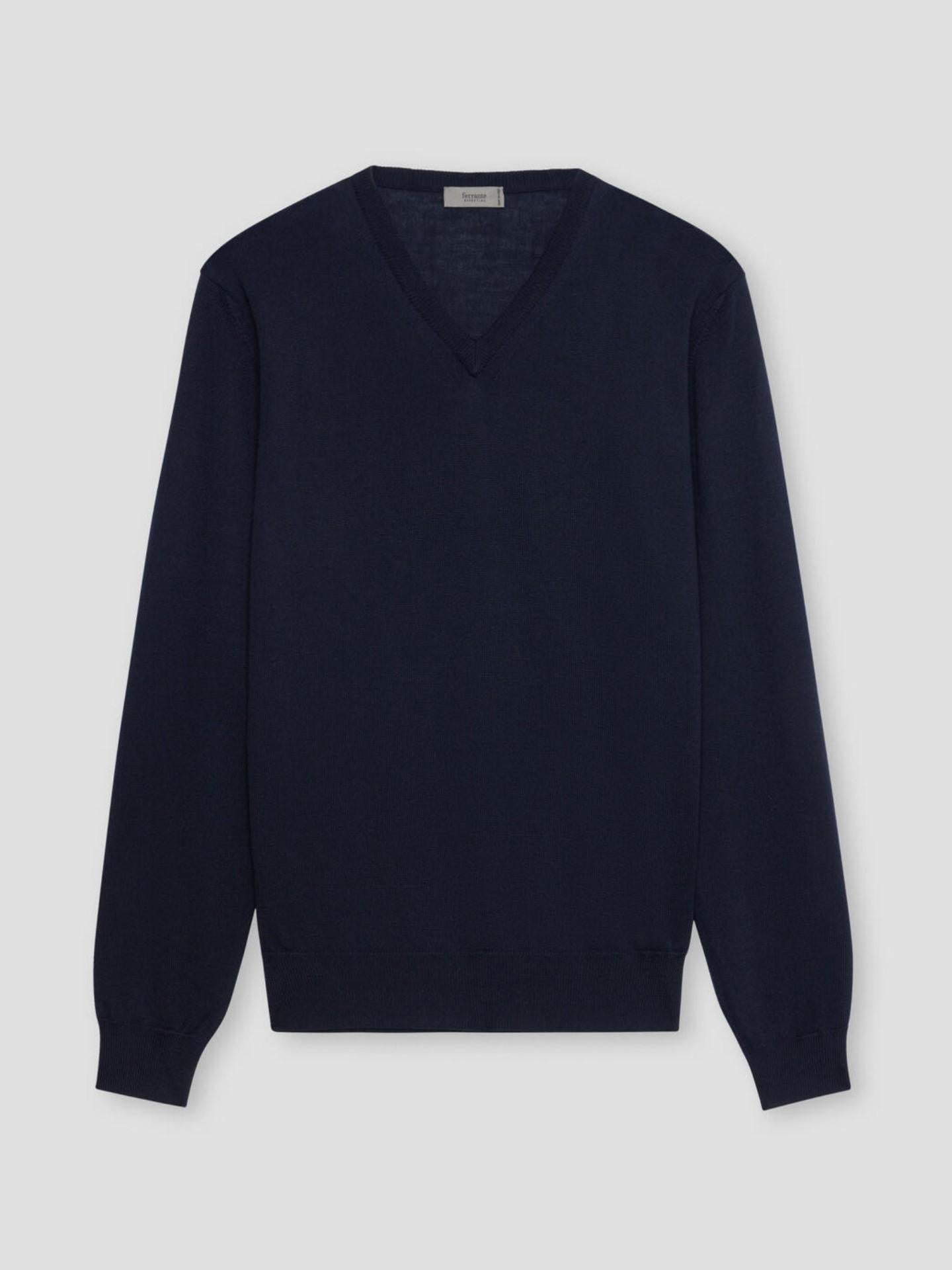 V-hals Tröja i Merinoull