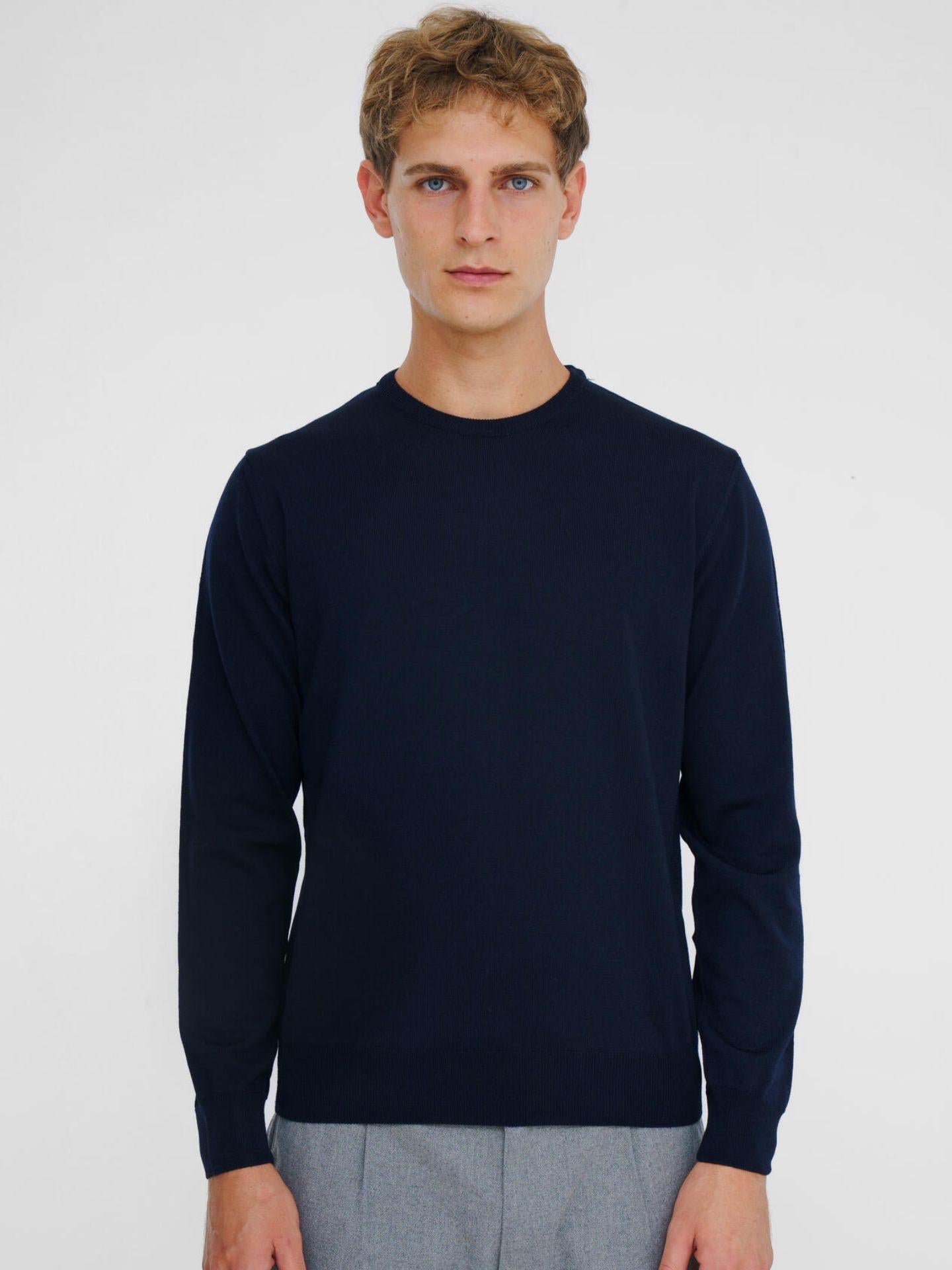 Crew Neck Tröja i Merinoull