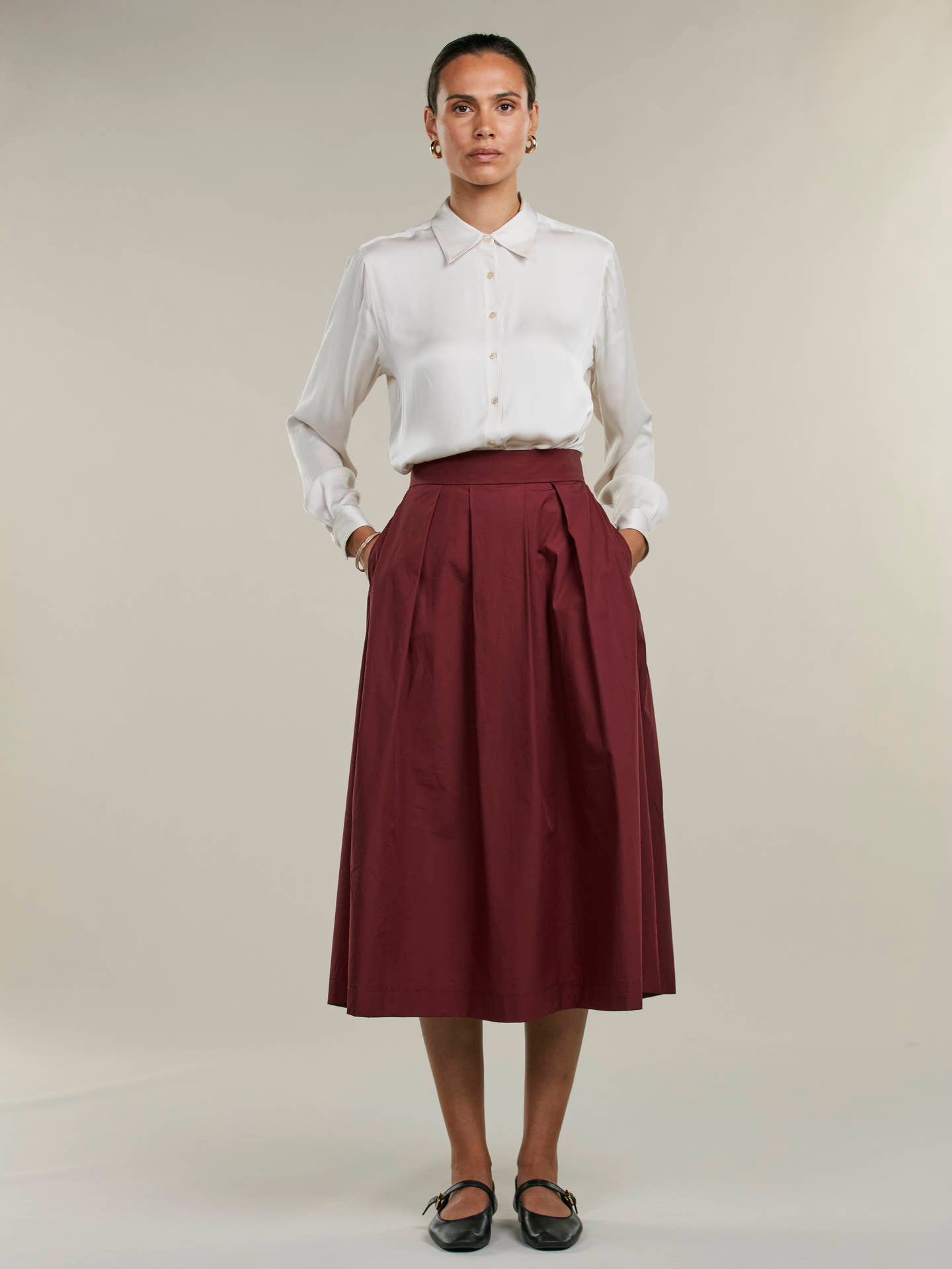 Kathryn Midi Bomullskjol - Stenströms Store
