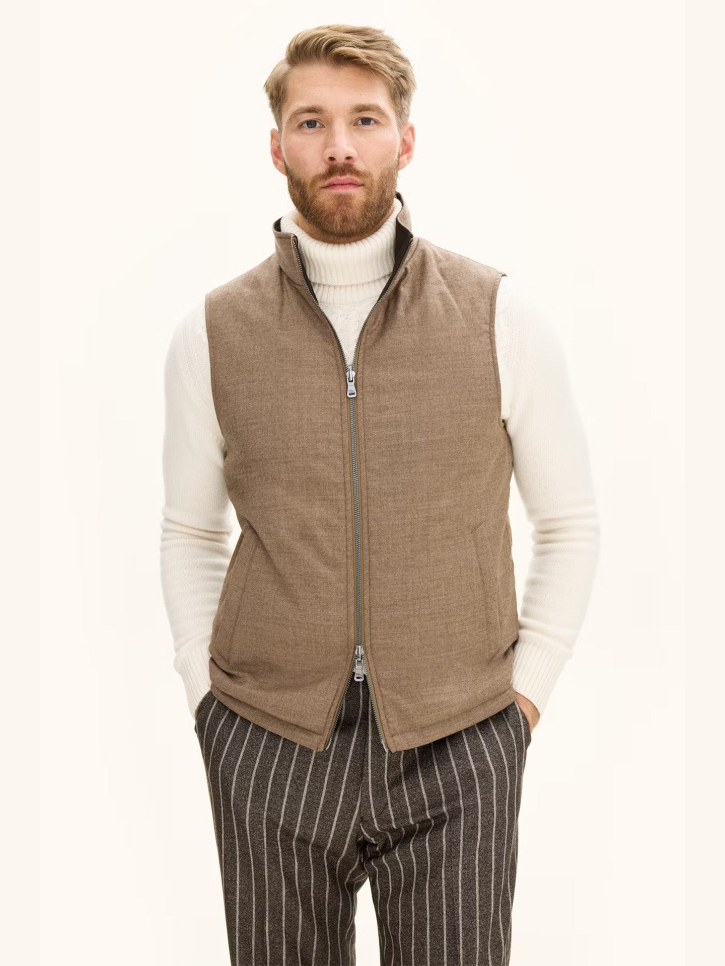 Vändbar Vadderad Flanellväst - Stenströms Store