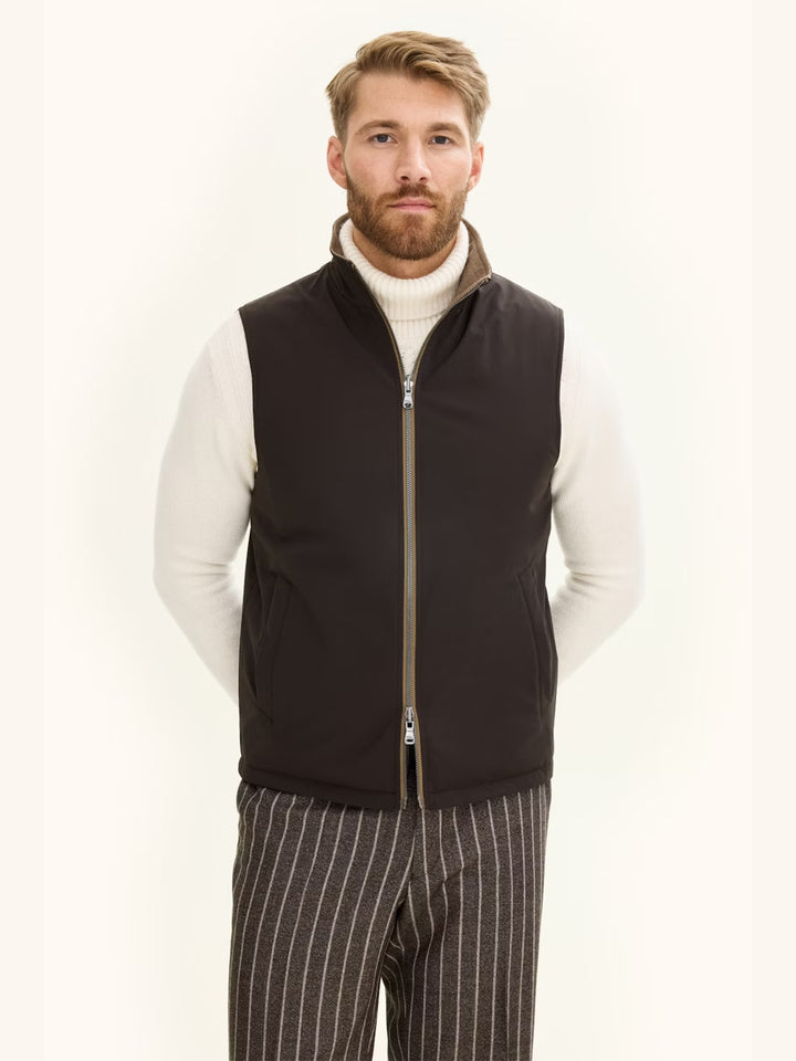 Vändbar Vadderad Flanellväst - Stenströms Store