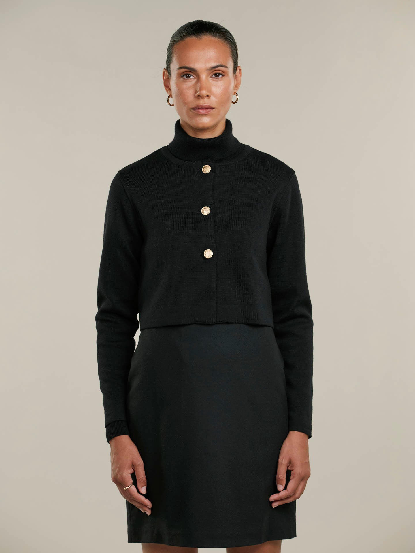 Kristina Croppad Merinoullskofta - Stenströms Store