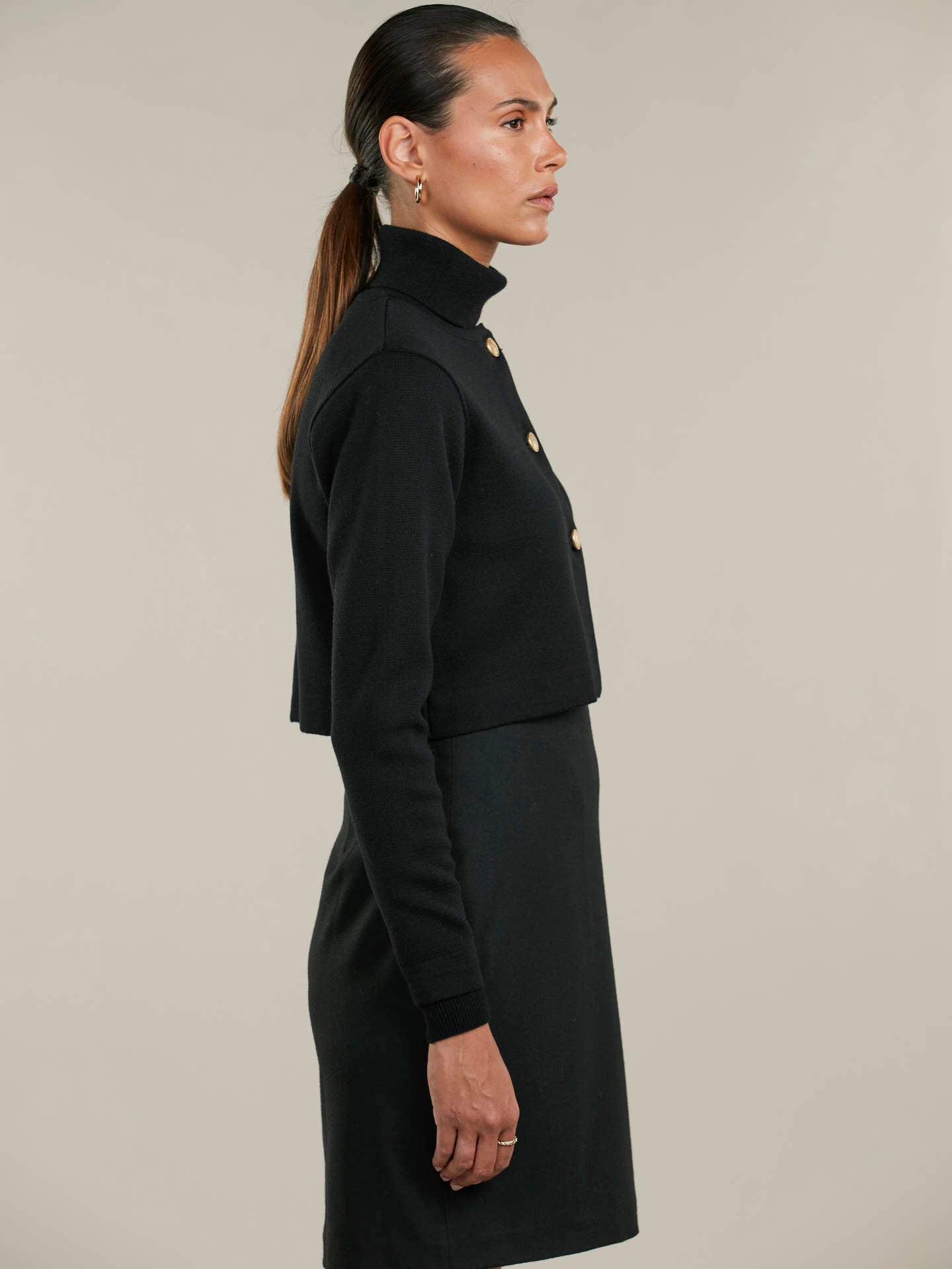 Kristina Croppad Merinoullskofta - Stenströms Store
