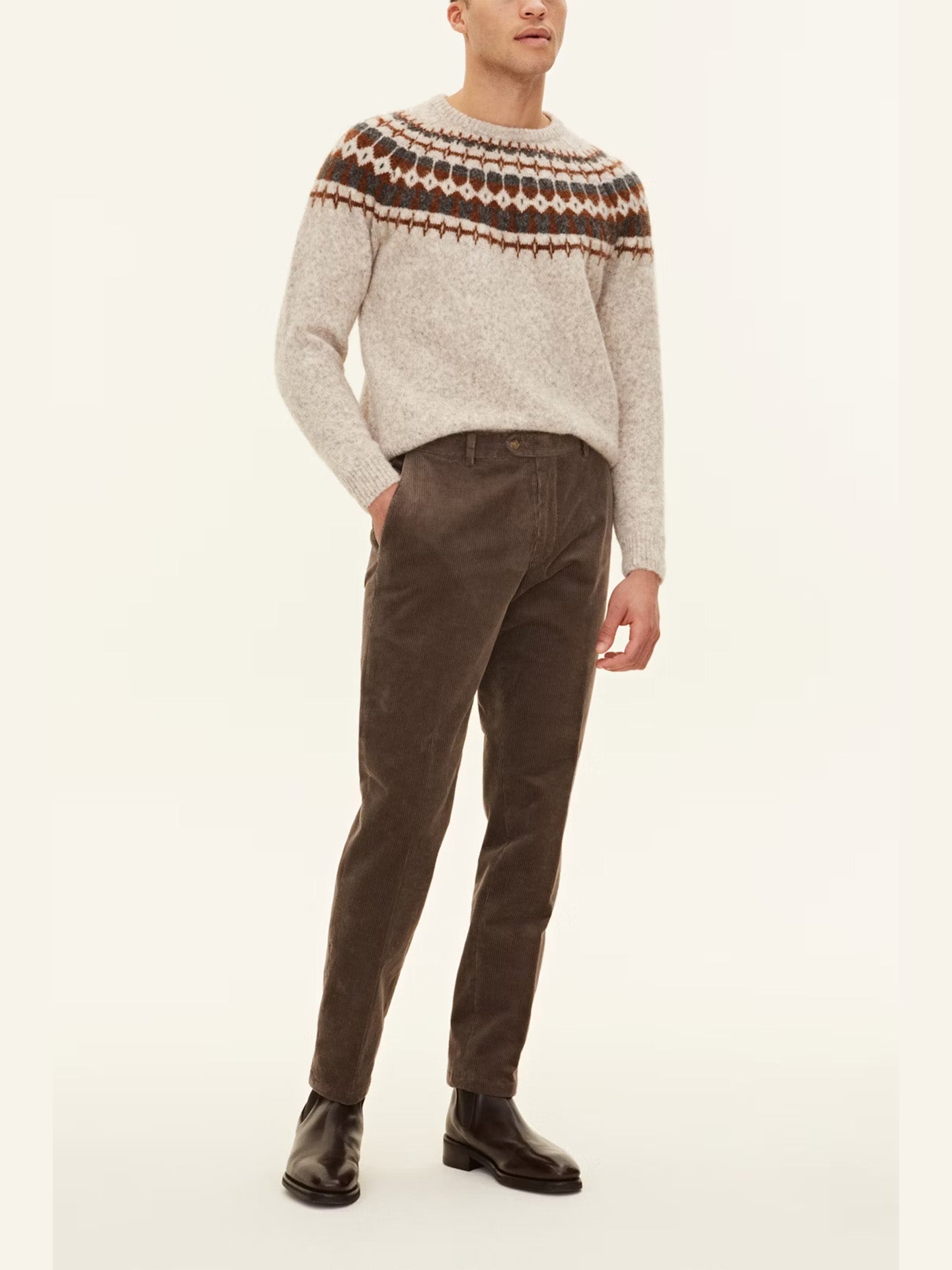 Denz Slim Fit Manchesterbyxa