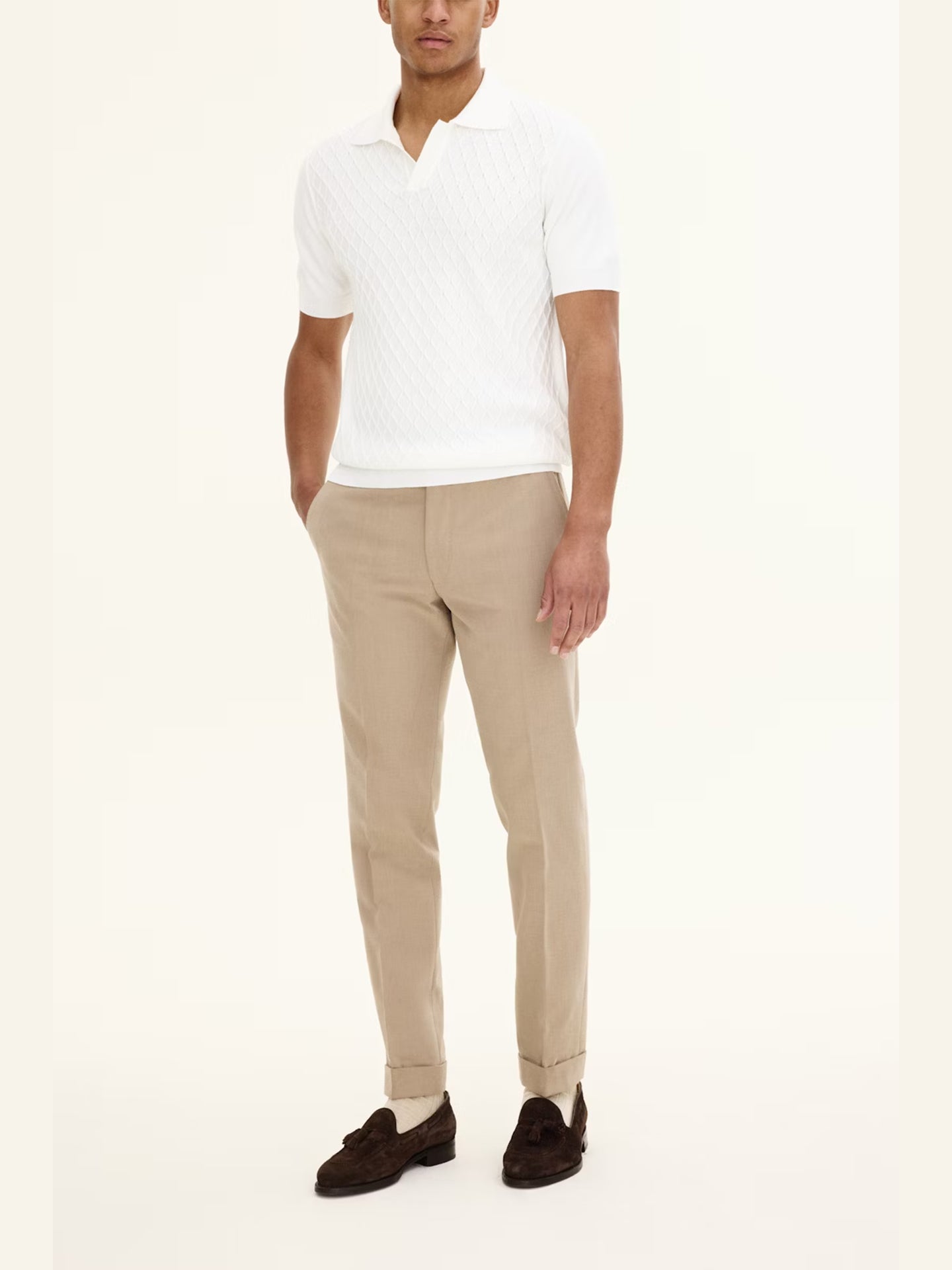 Denz Slim Fit Borstad Twillbyxa