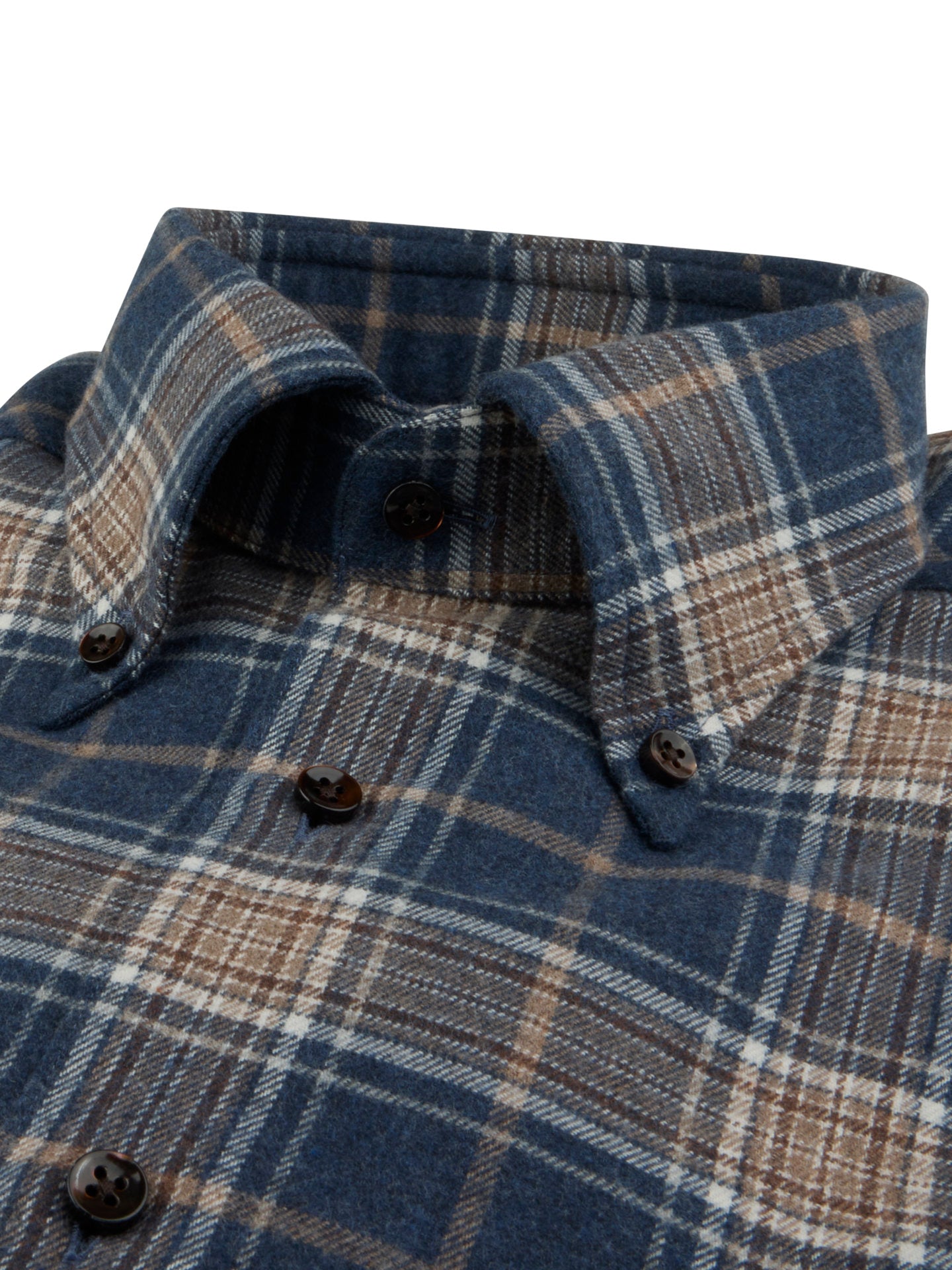 Regular Button Down Rutig Flanellskjorta - Stenströms Store