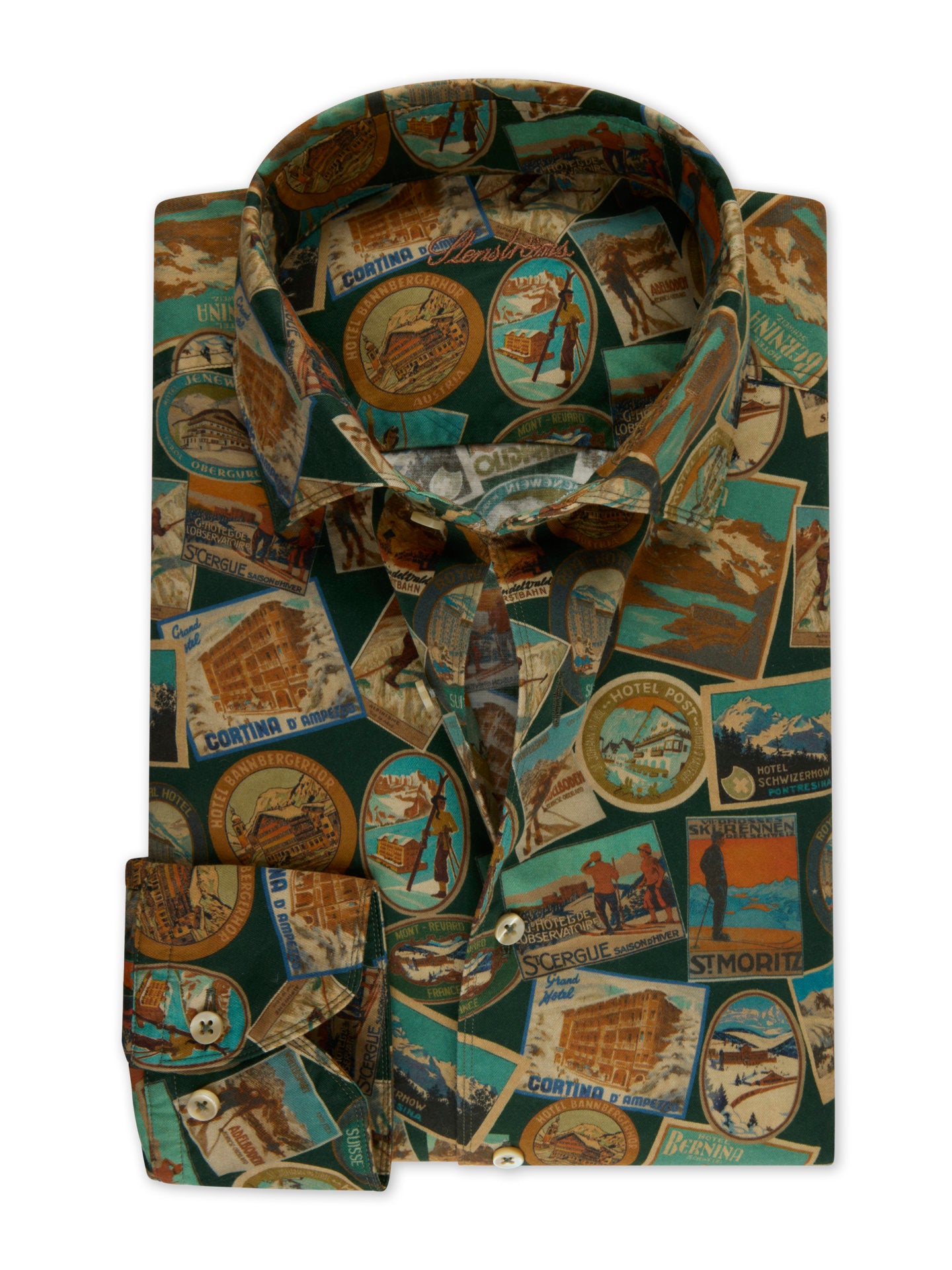 Regular Multi Ski Print Skjorta - Stenströms Store