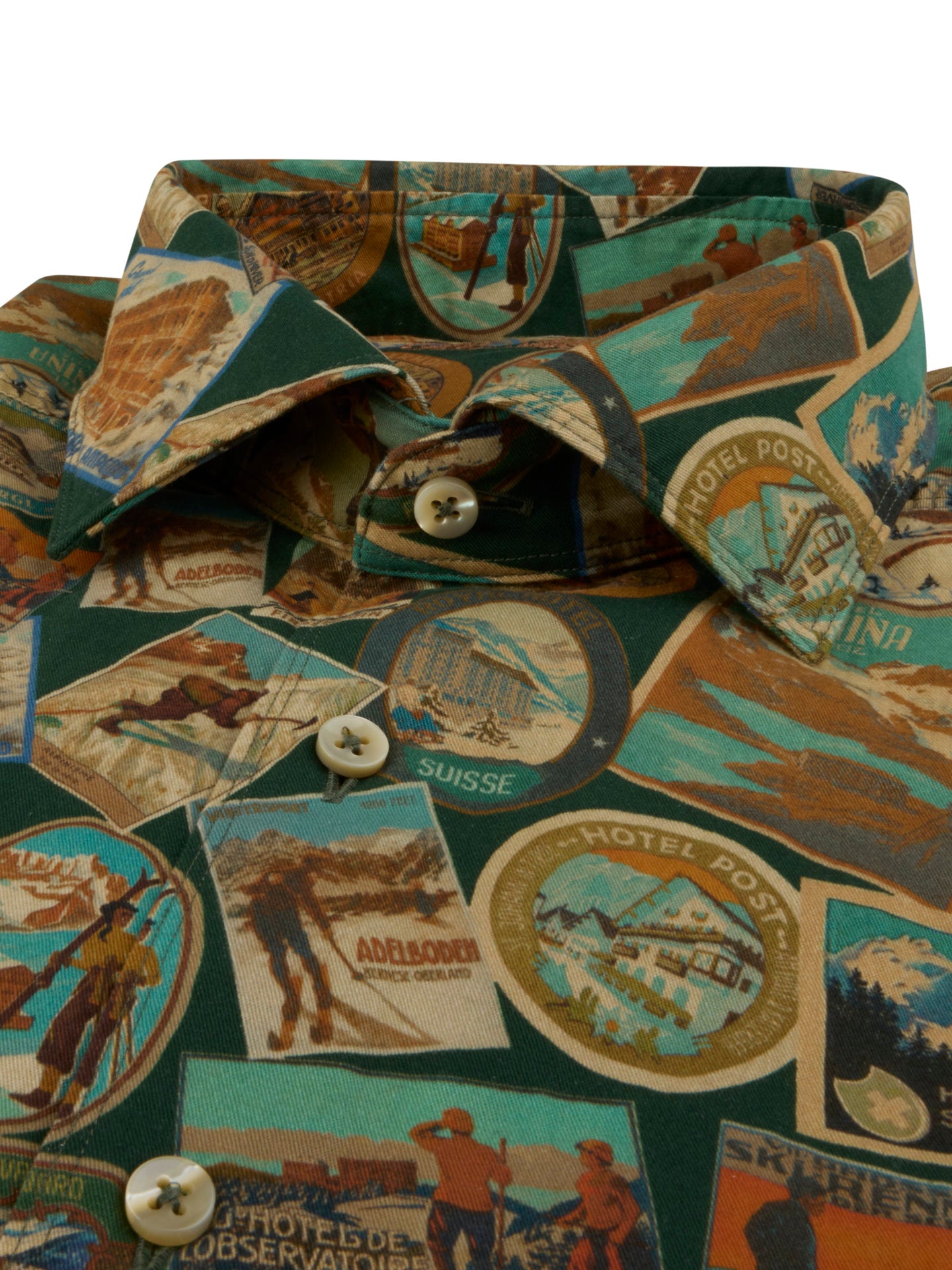 Regular Multi Ski Print Skjorta - Stenströms Store