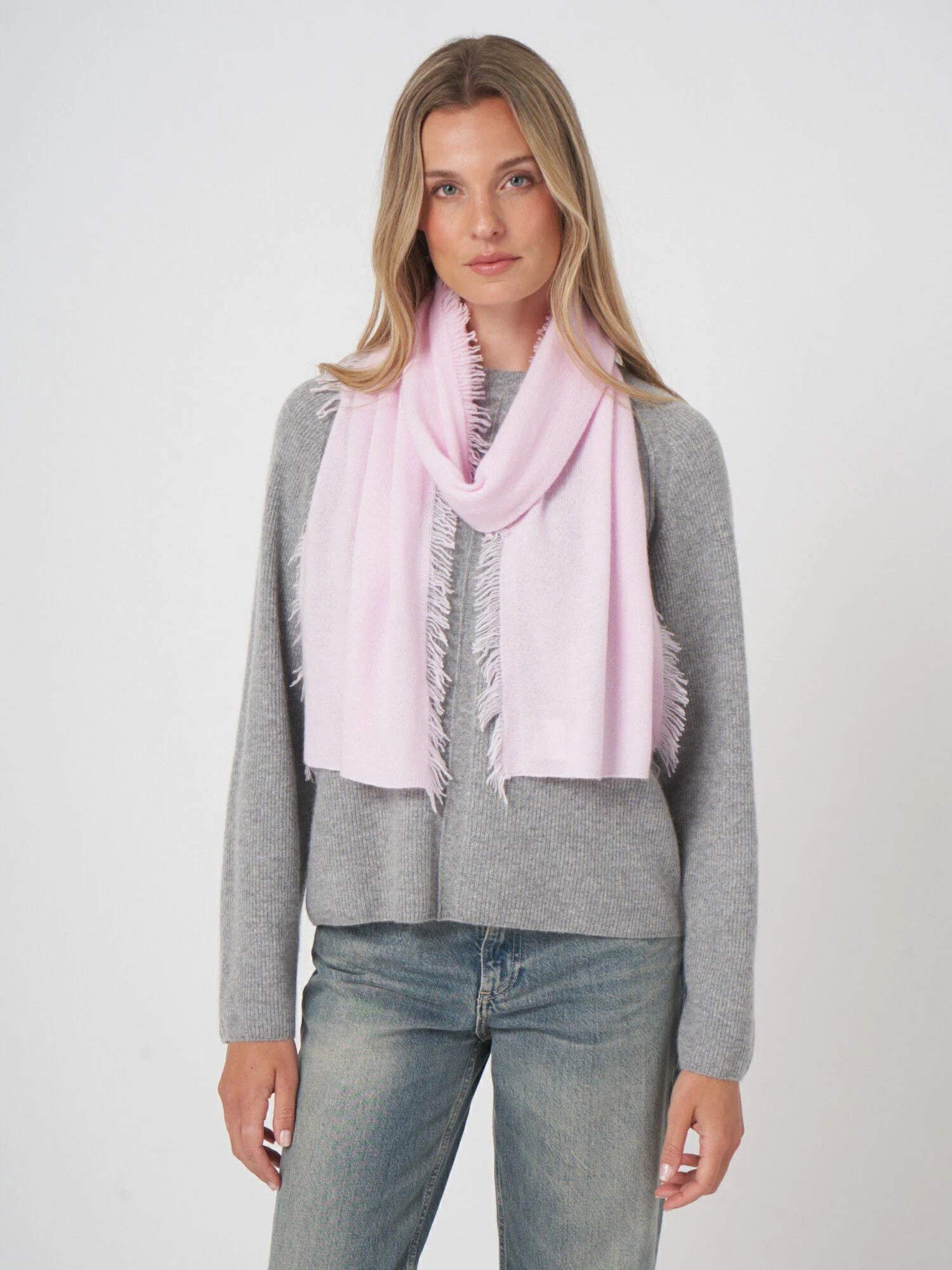 Fransad Scarf i Cashmere - Stenströms Store
