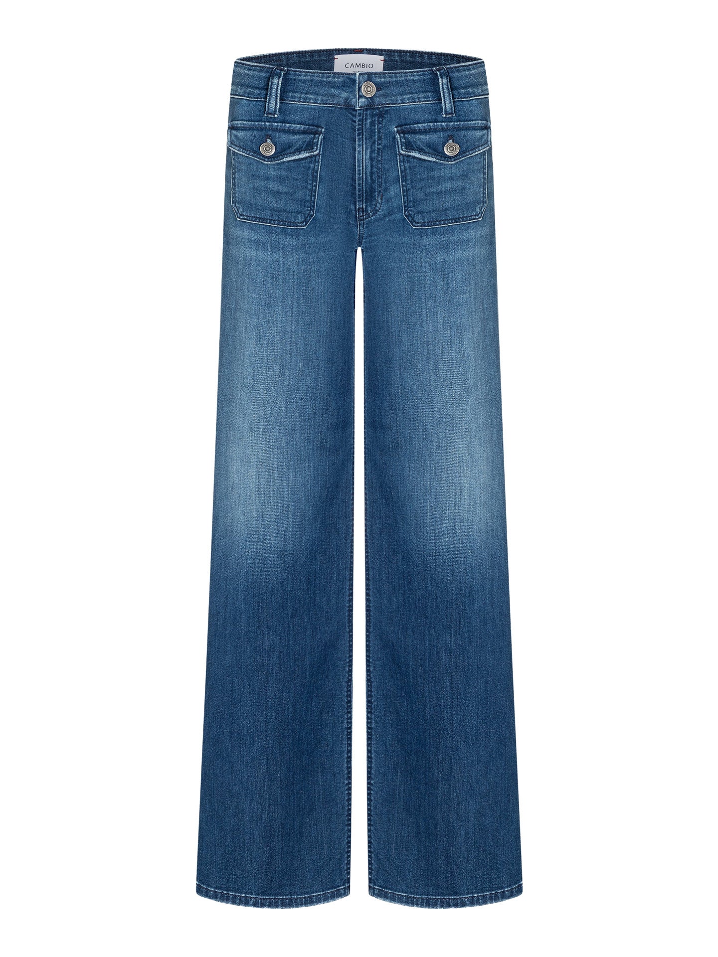 Aimee Wide-fit Patch Pocket Jeans - Stenströms Store