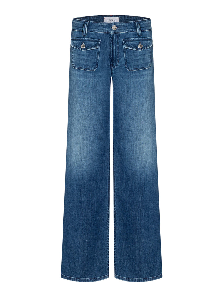 Aimee Wide-fit Patch Pocket Jeans - Stenströms Store