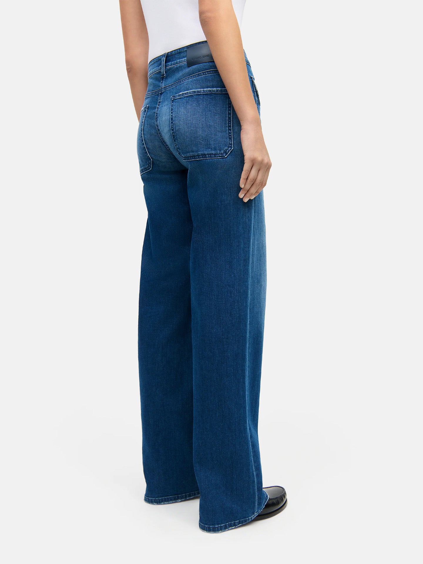 Aimee Wide-fit Patch Pocket Jeans - Stenströms Store