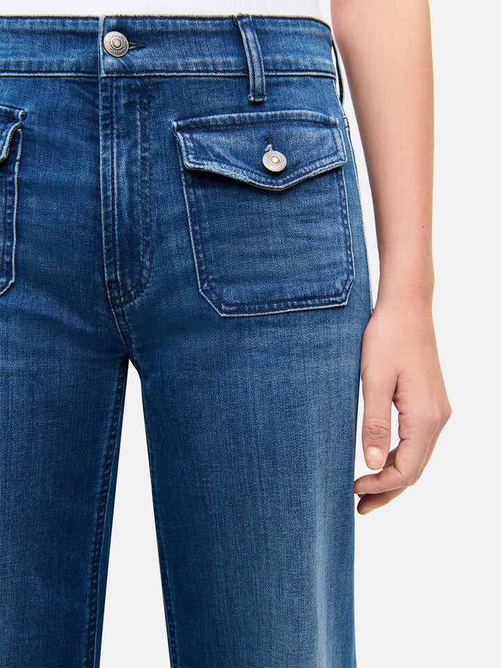Aimee Wide-fit Patch Pocket Jeans - Stenströms Store