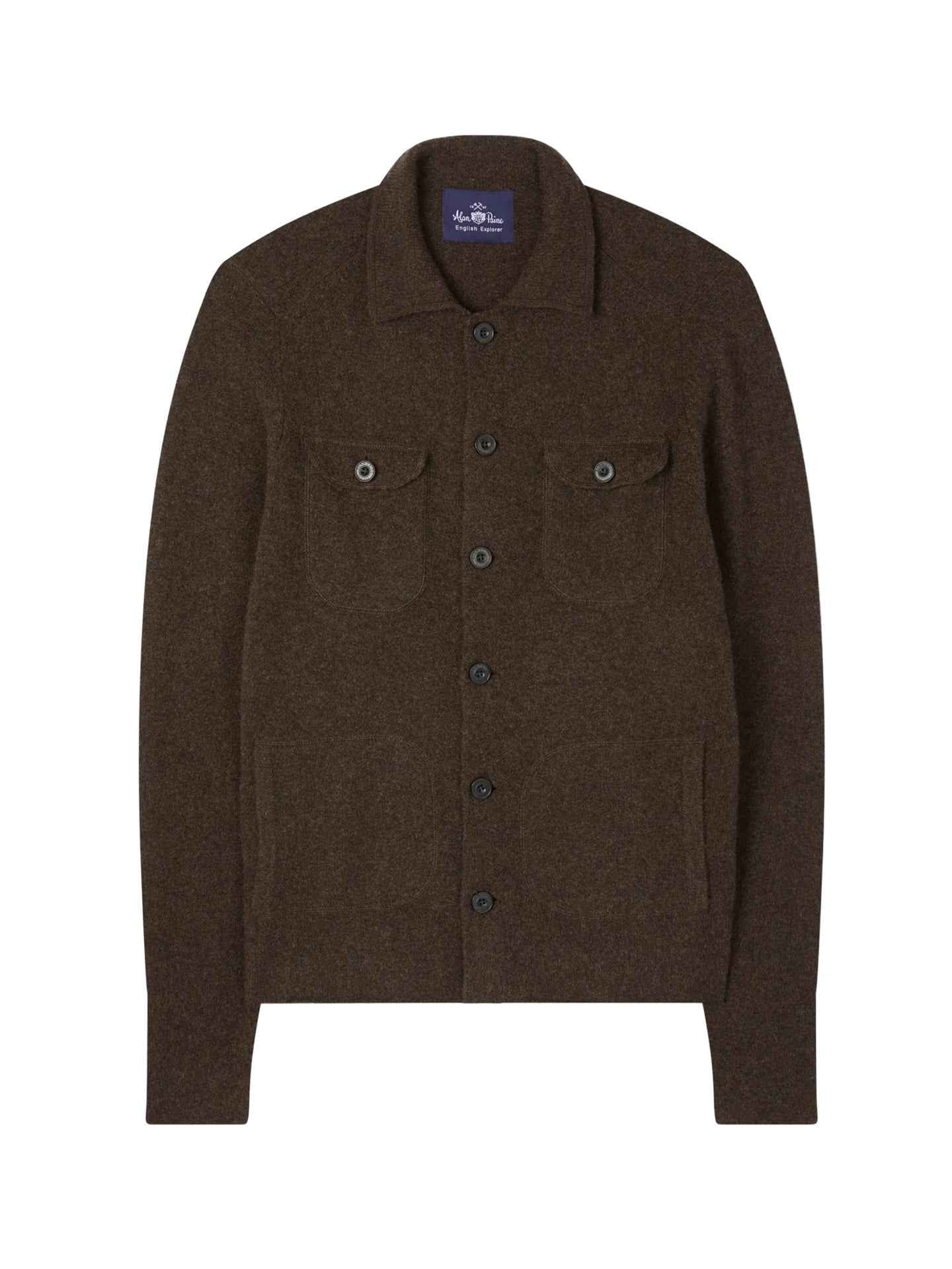 Stickad Overshirt i Lammull