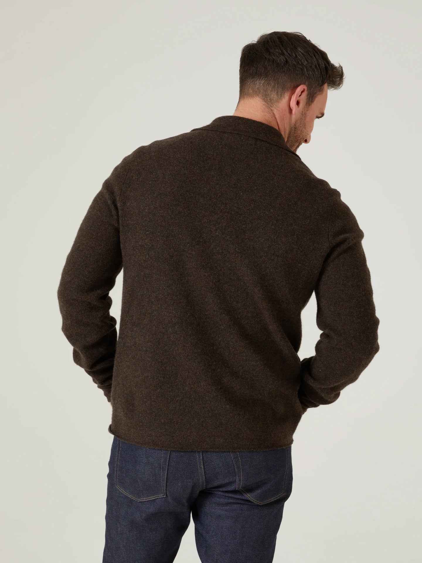 Stickad Overshirt i Lammull