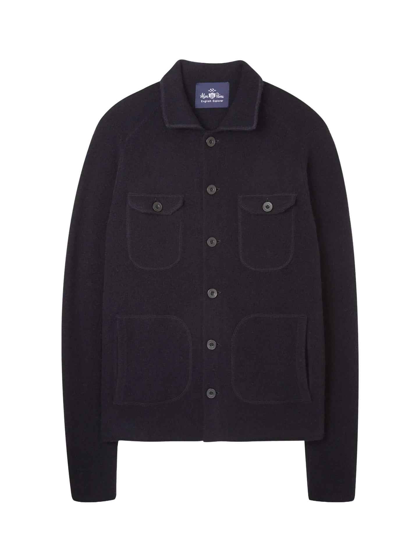 Stickad Overshirt i Lammull