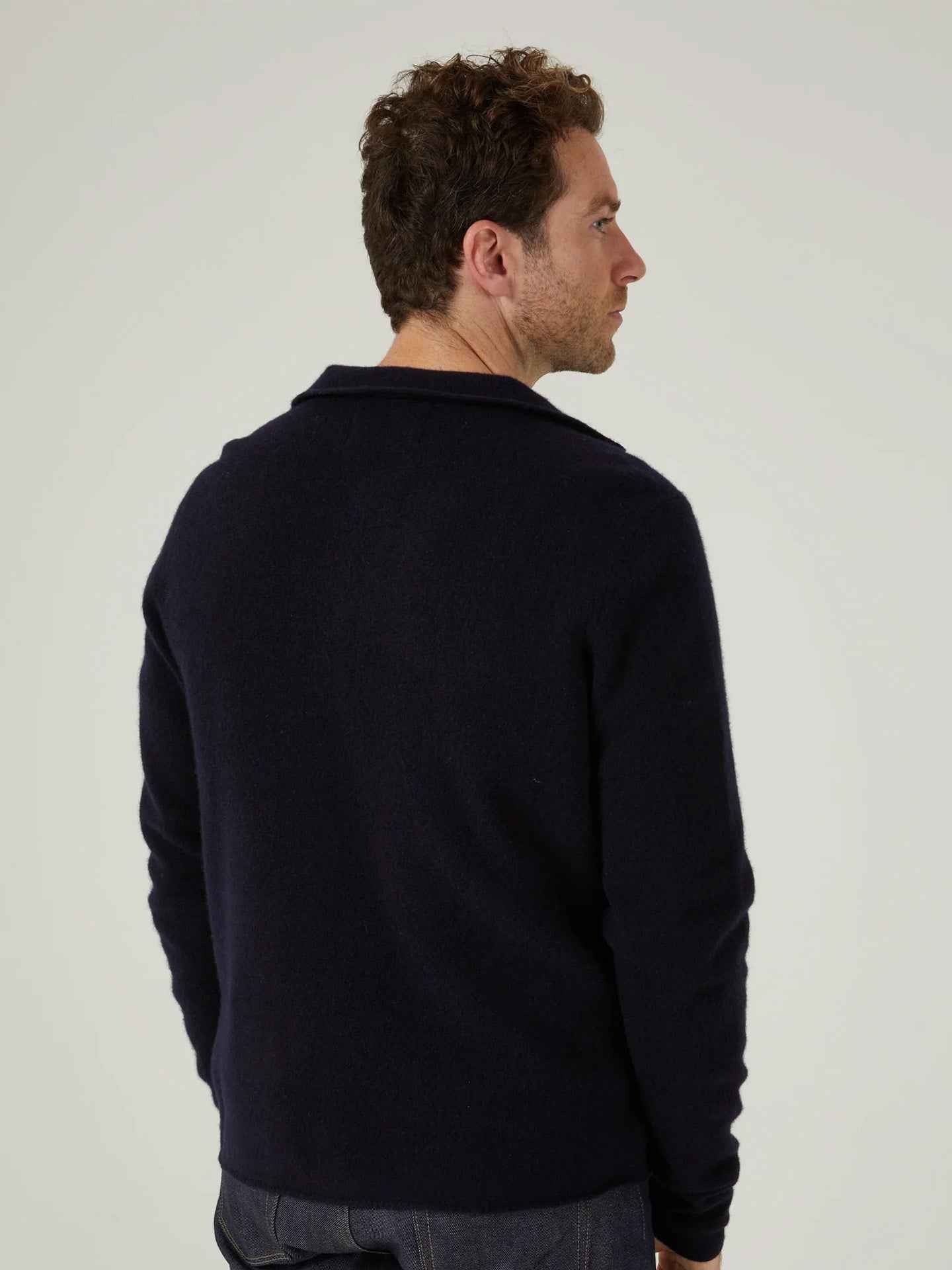 Stickad Overshirt i Lammull