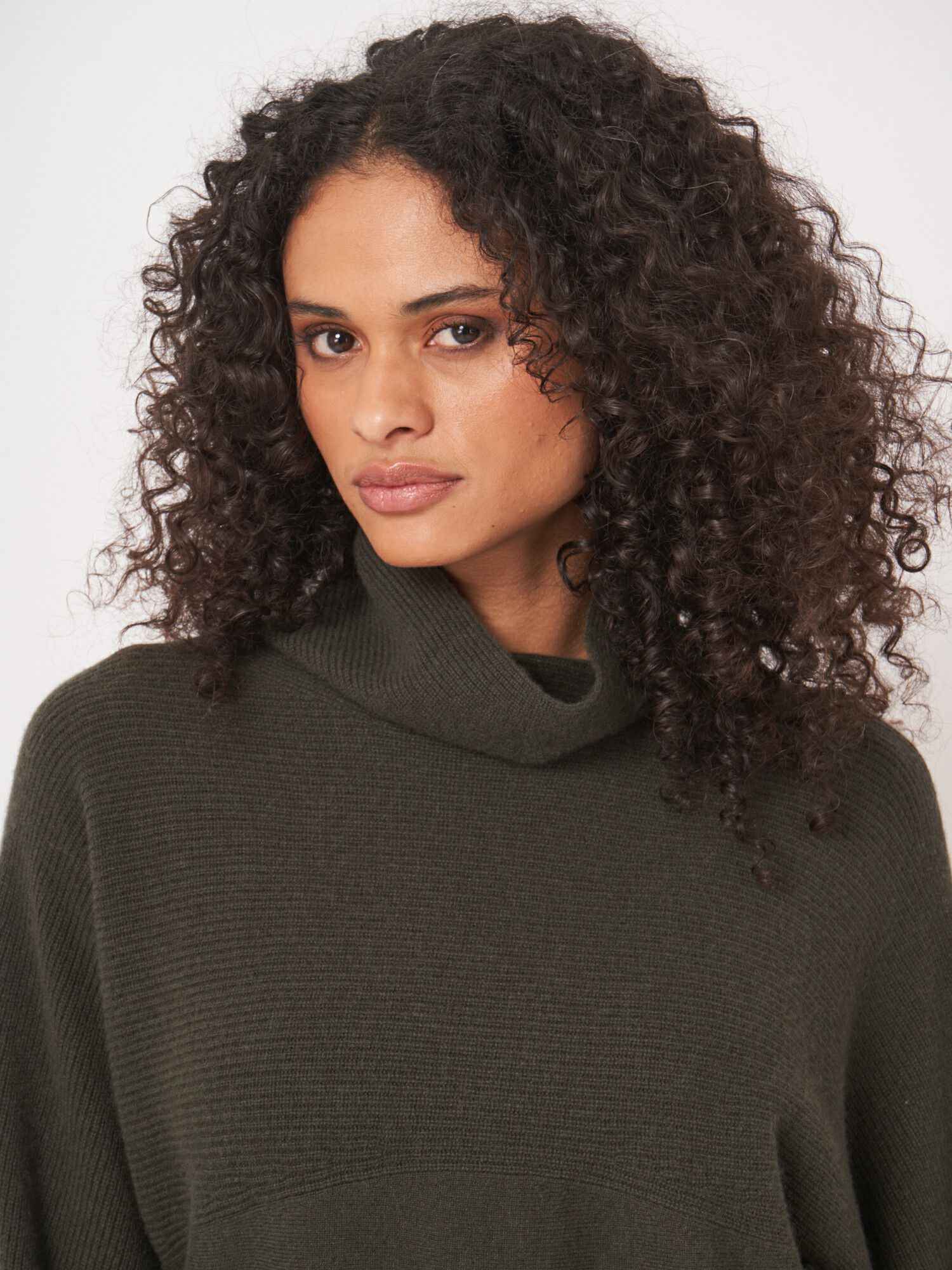 Stickad Cashmere Polotröja
