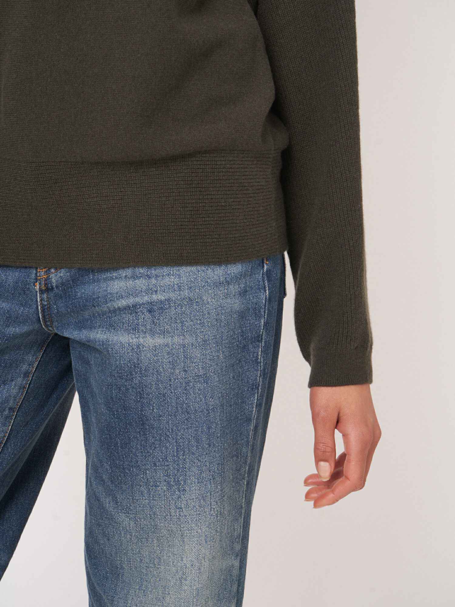Stickad Cashmere Polotröja
