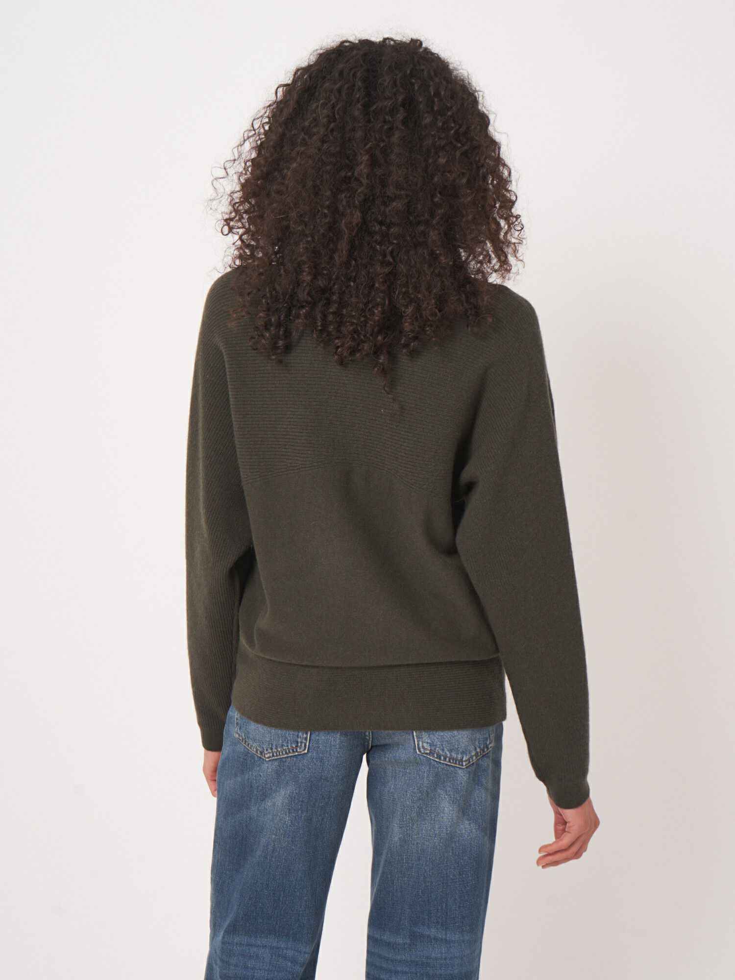 Stickad Cashmere Polotröja
