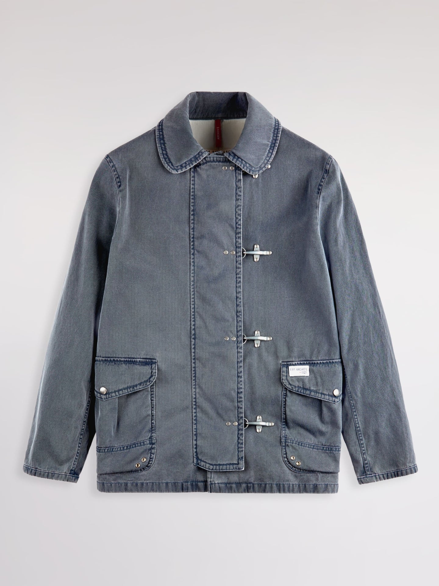 4 Ganci Cotton Twill Jacket - Blå - FAY