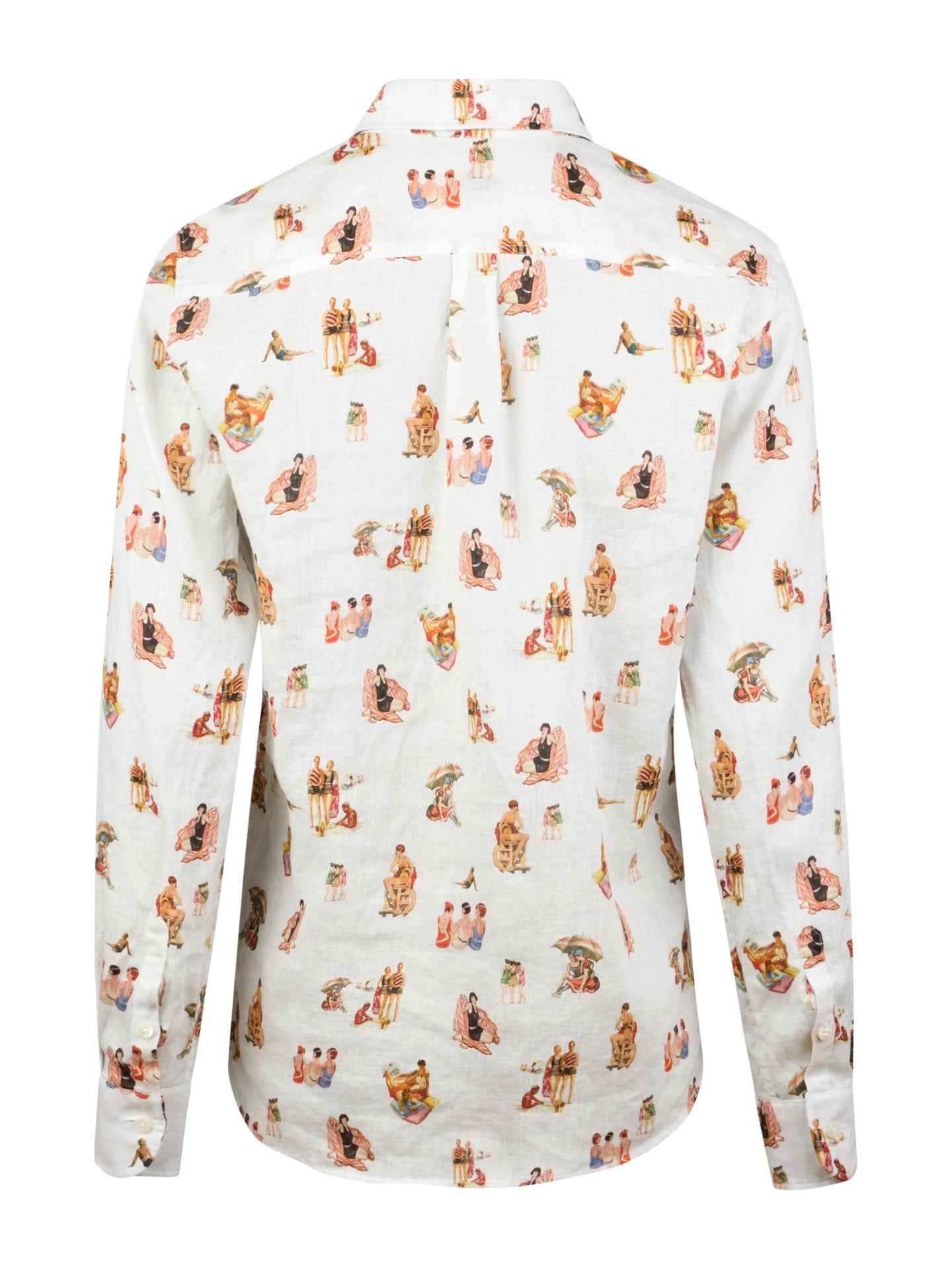 Siri Relaxed Mönstrad Linneskjorta