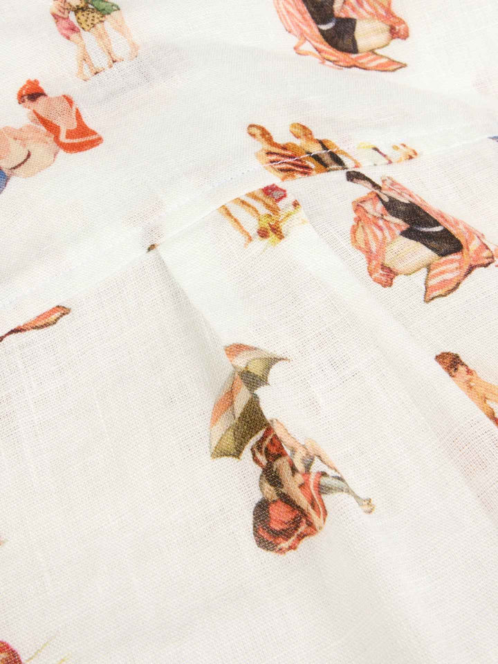 Siri Relaxed Mönstrad Linneskjorta