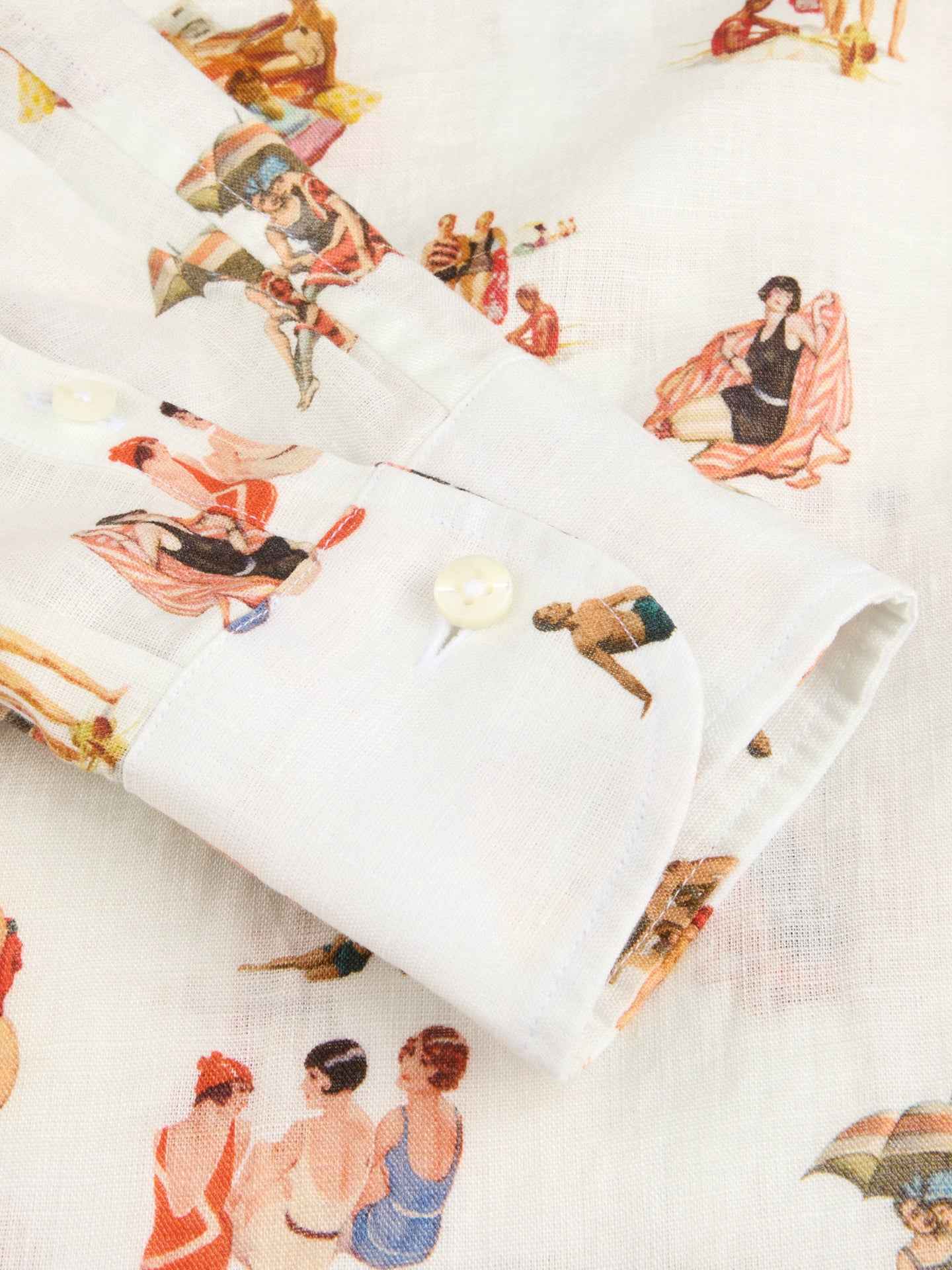 Siri Relaxed Mönstrad Linneskjorta