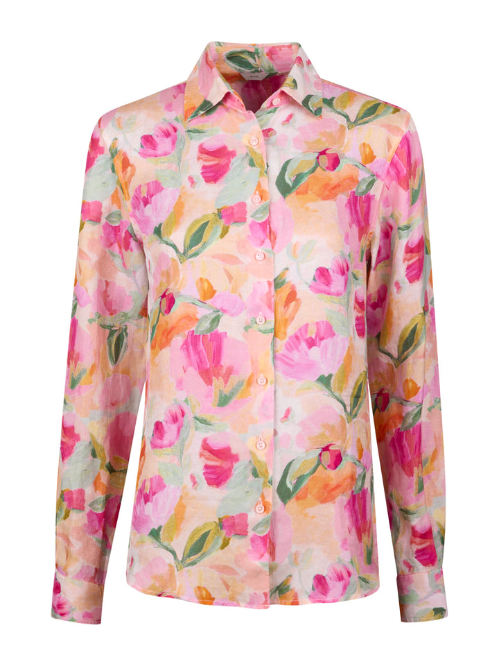 Rosa Siri Blommig Skjorta - Stenströms