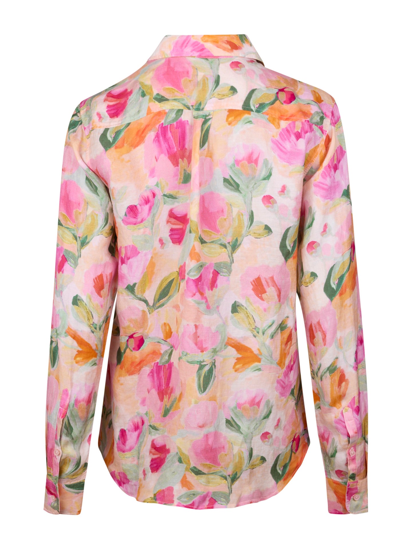 Rosa Siri Blommig Skjorta