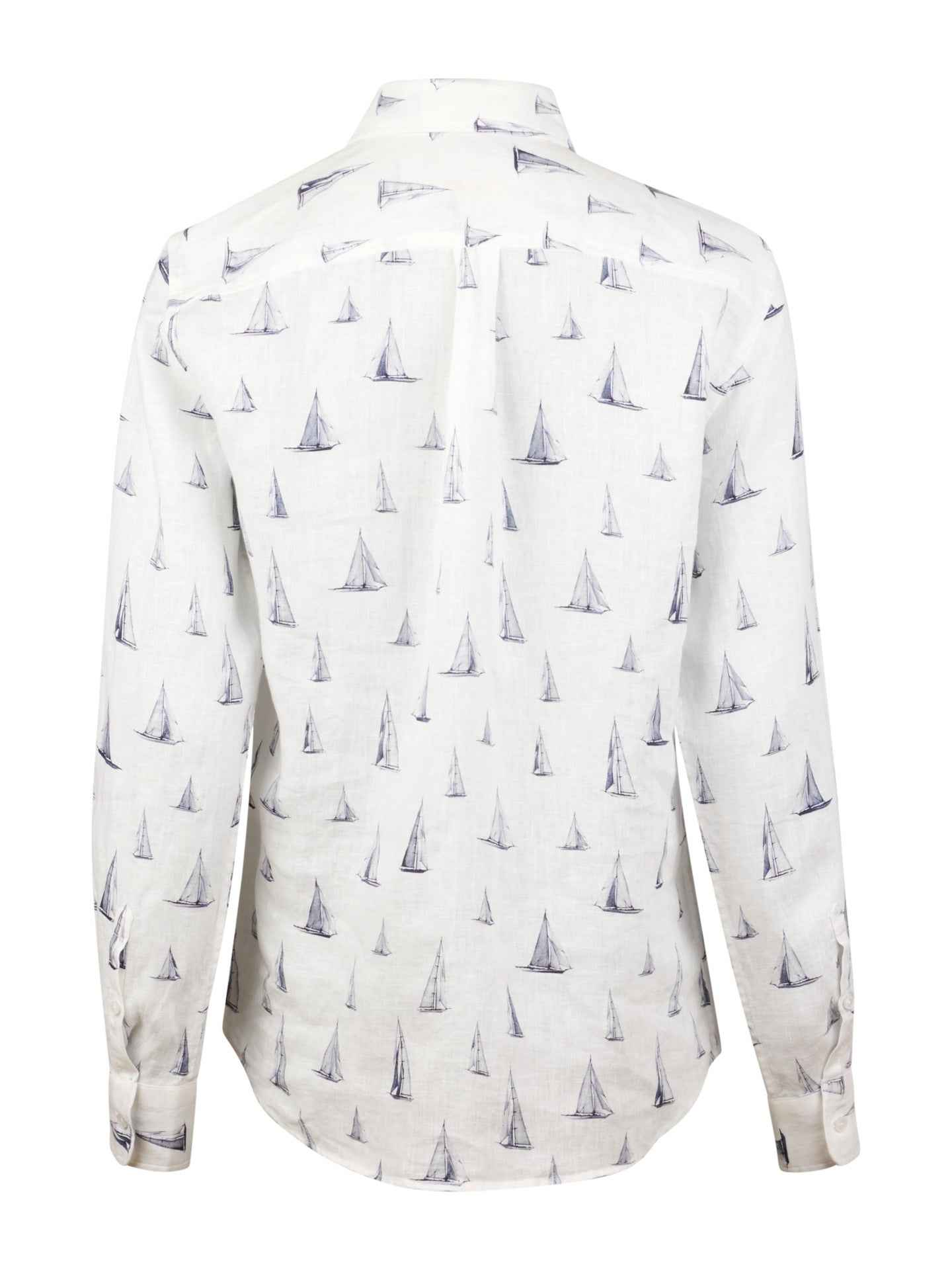 Siri Relaxed Linneskjorta - Segelbåtar