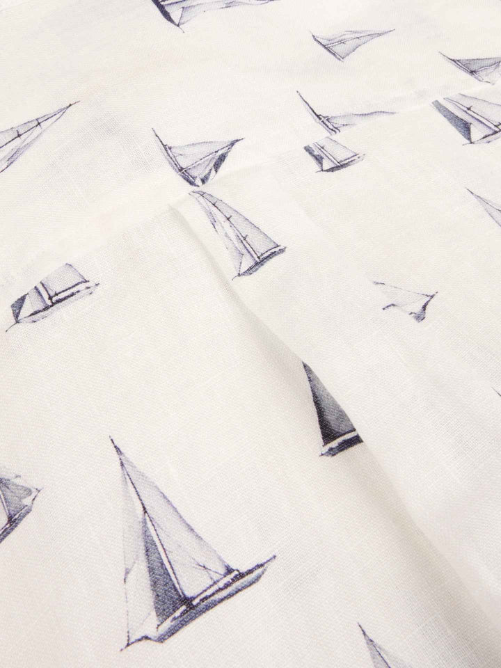 Siri Relaxed Linneskjorta - Segelbåtar