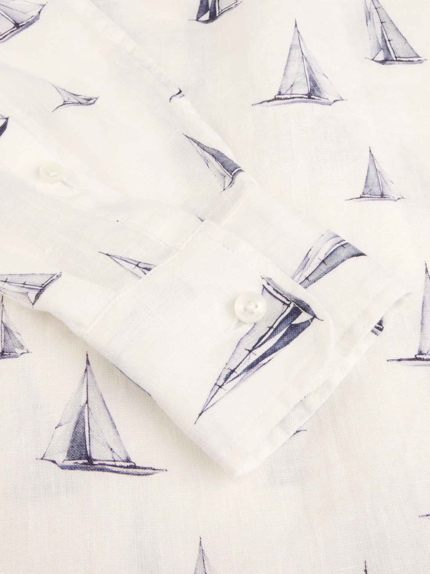Siri Relaxed Linneskjorta - Segelbåtar