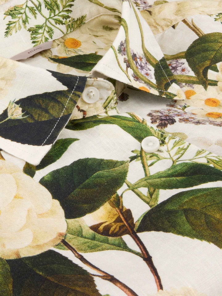 Siri Relaxed Mönstrad Linneskjorta