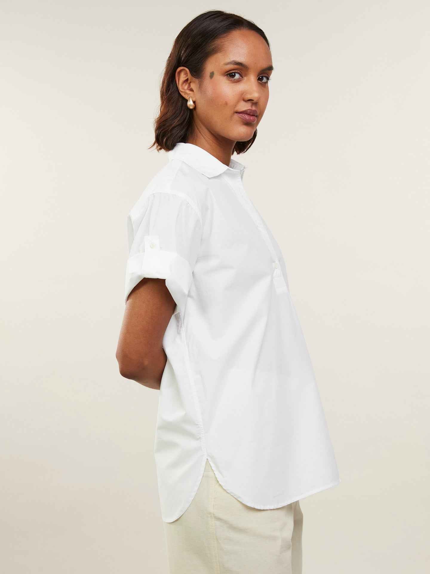 Jenna Pop-over Bomullsskjorta