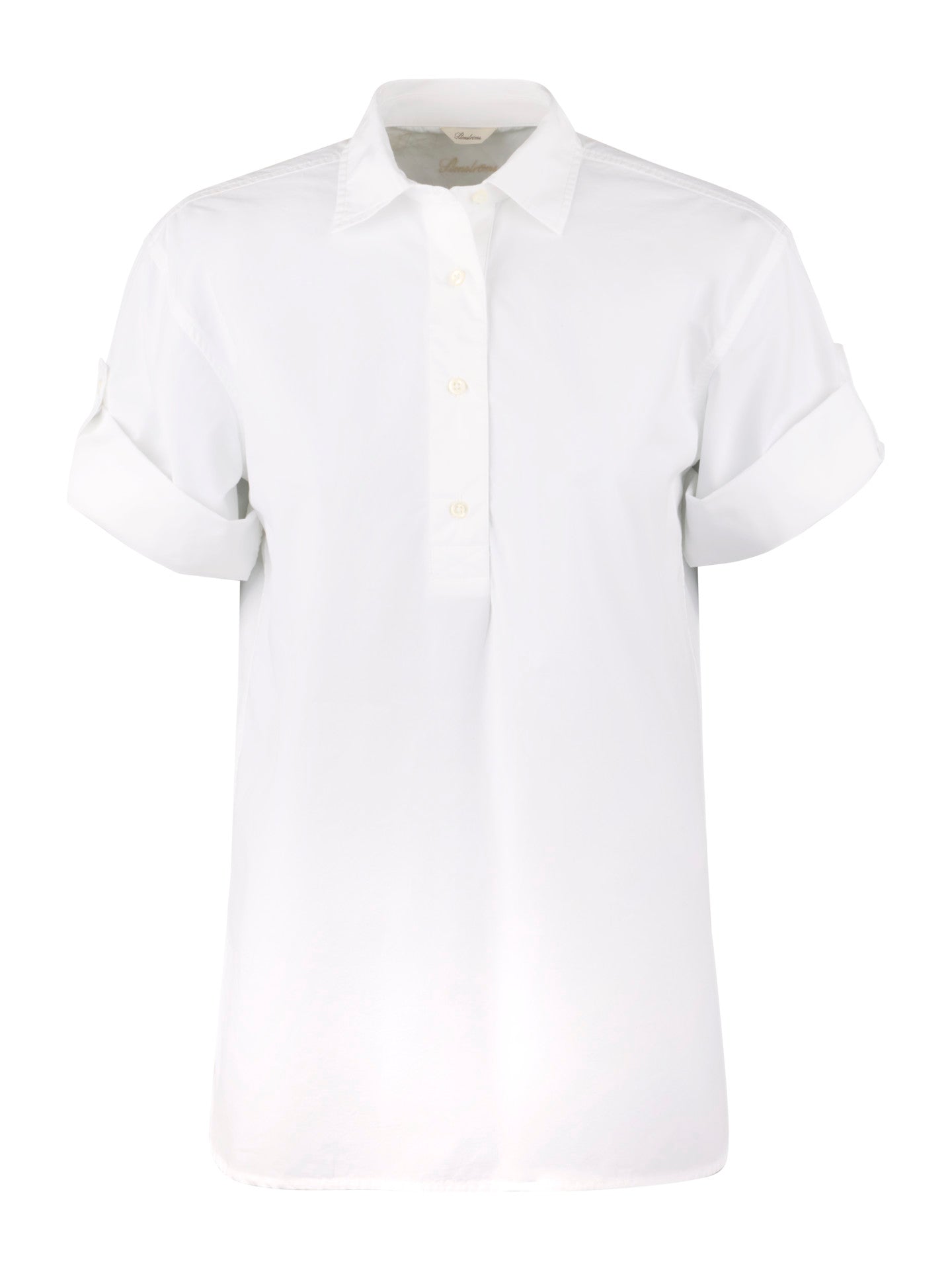 Vit Jenna Pop-over Bomullsskjorta - Stenströms