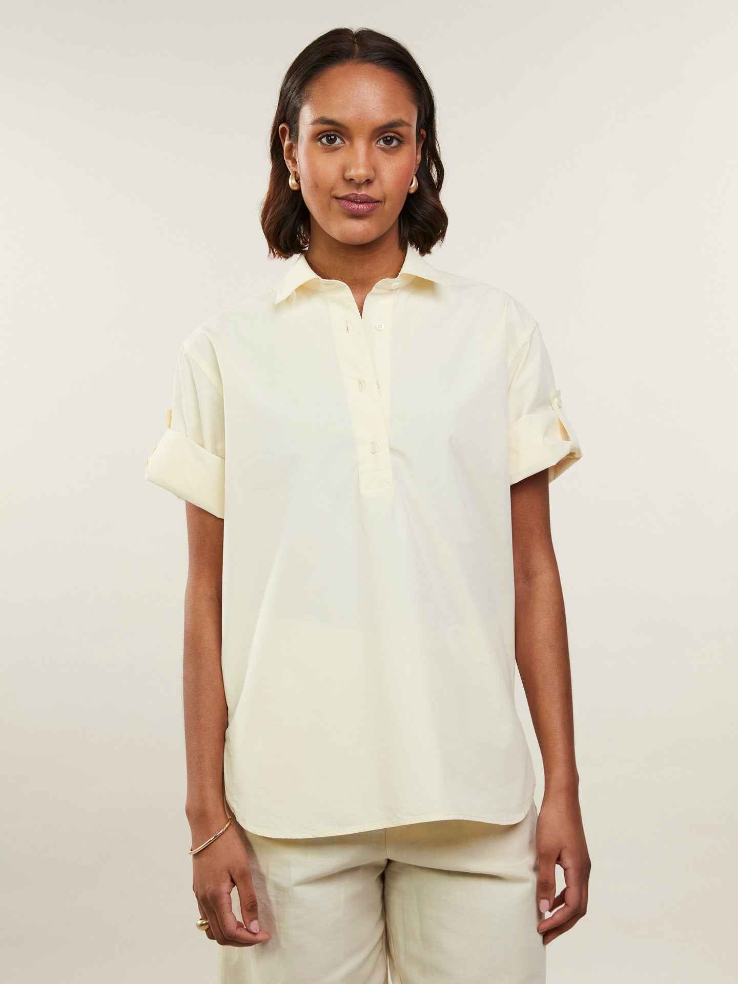 Jenna Pop-over Bomullsskjorta