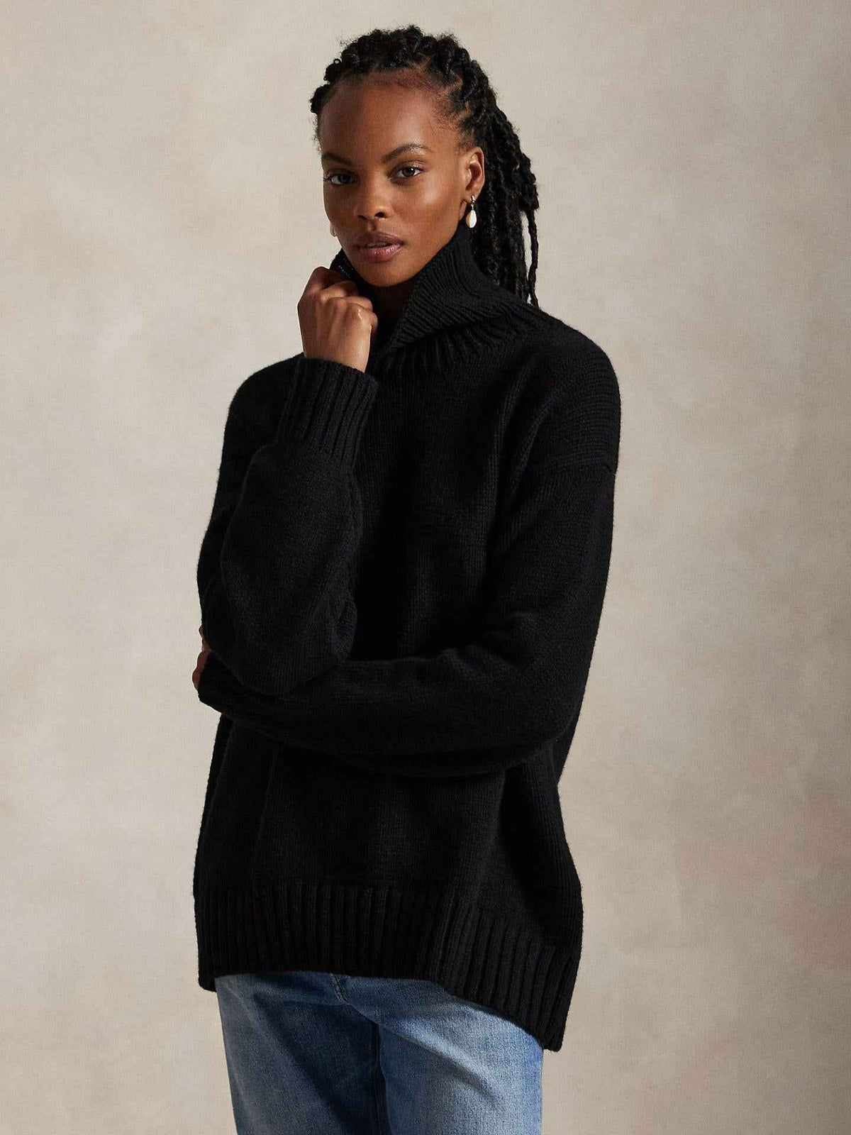 Oversize Chunky Polotröja i Ull
