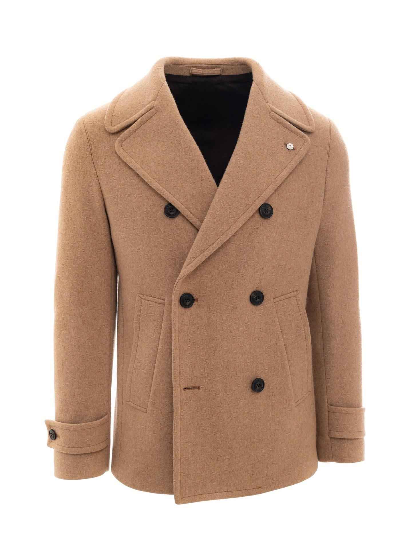 Dubbelknäppt Peacoat i Ull