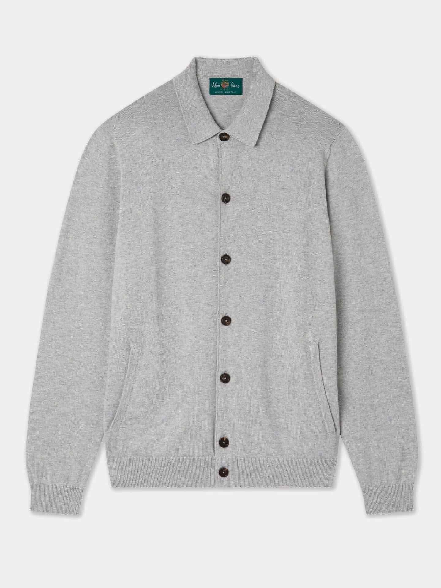 Ljusgrå Cotton Cashmere Overshirt