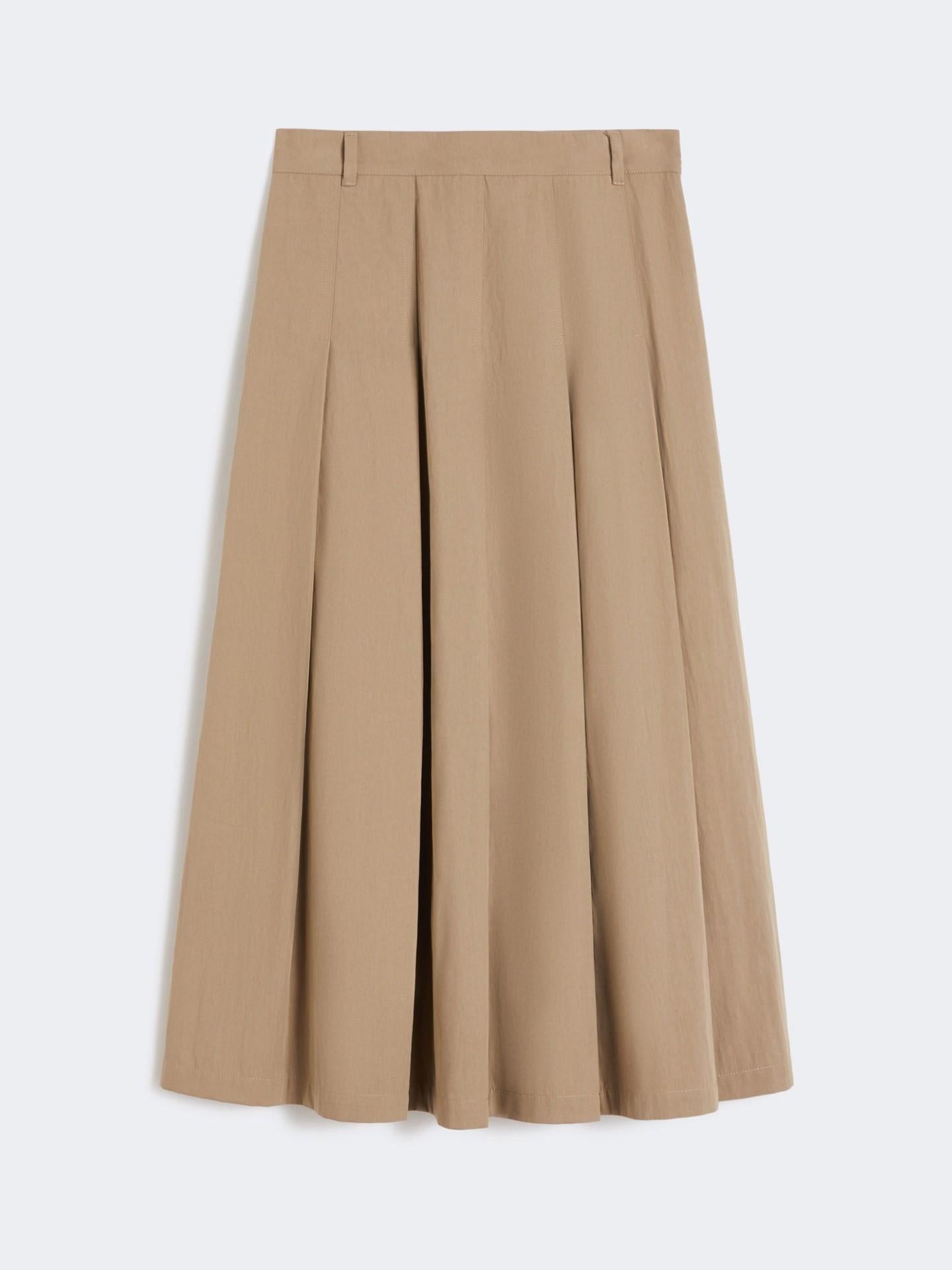 A-linje Kjol i Gabardine - Beige