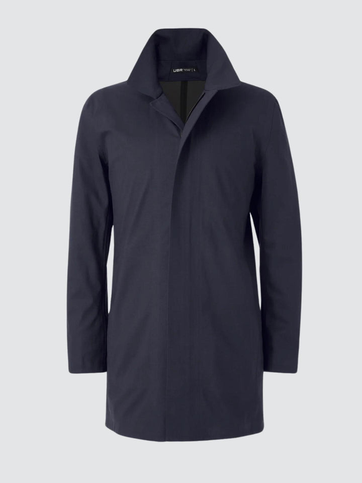 Navy Sky Fall Savlie Merino Coat - UBR