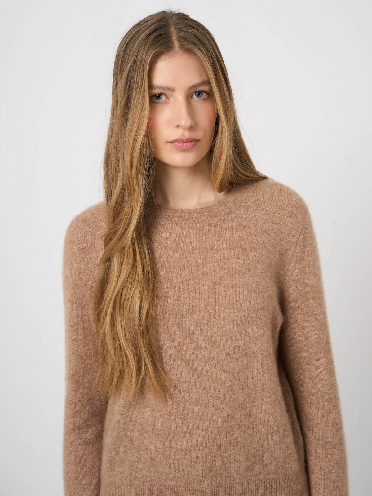 Ljusbrun Cashmere-Silk Tröja - Repeat