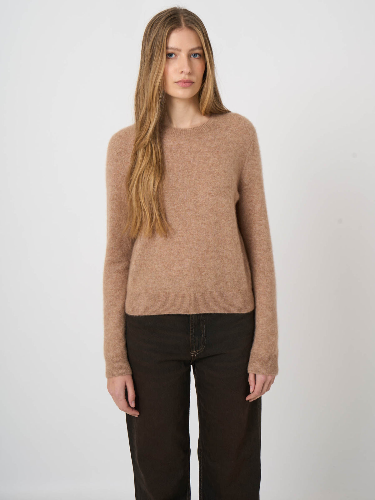 Ljusbrun Cashmere-Silk Tröja